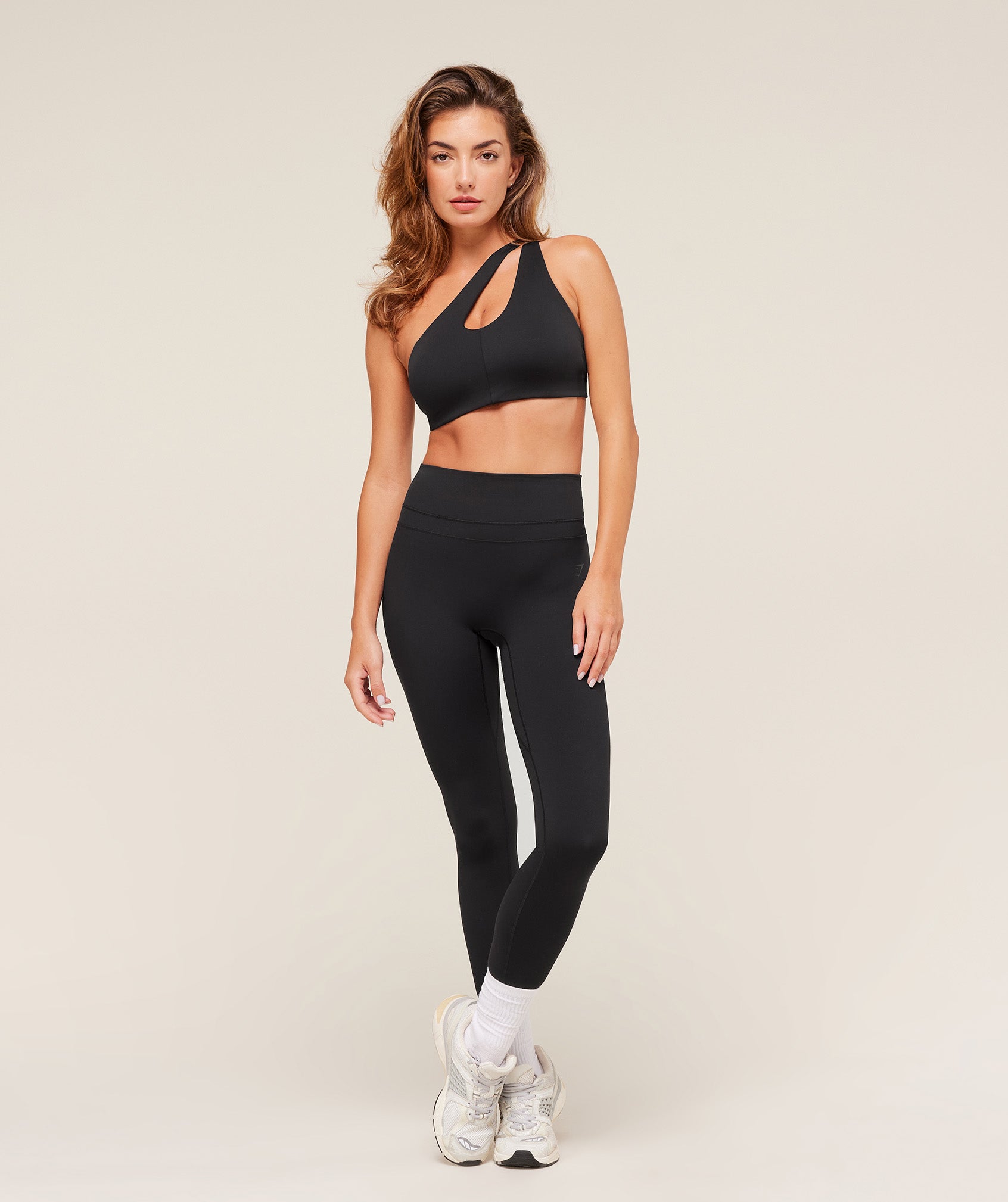 Women's Gymshark One Shoulder Sports Bra Black