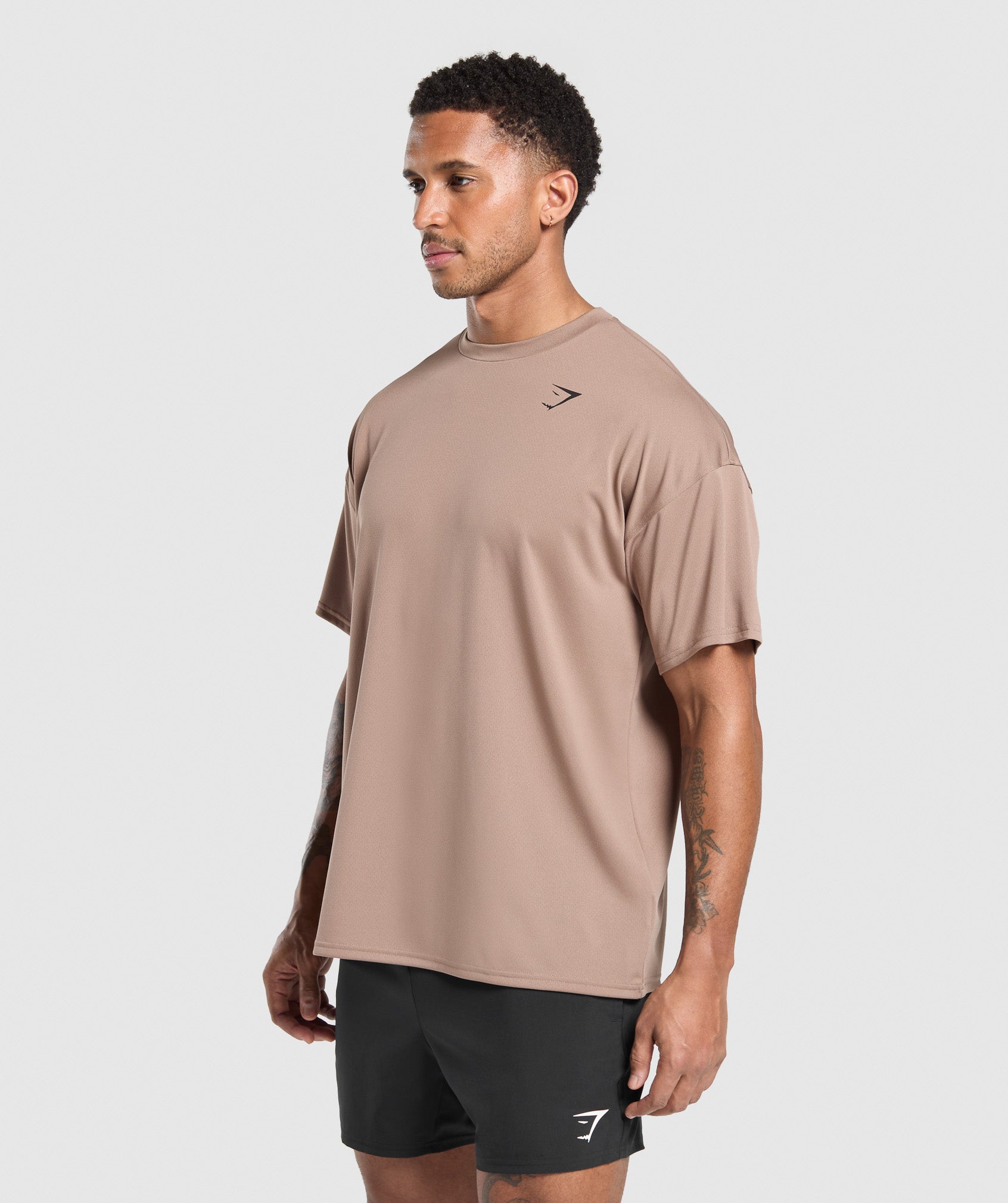 Gymshark Oversized Performance T-Shirt Mocha Mauve