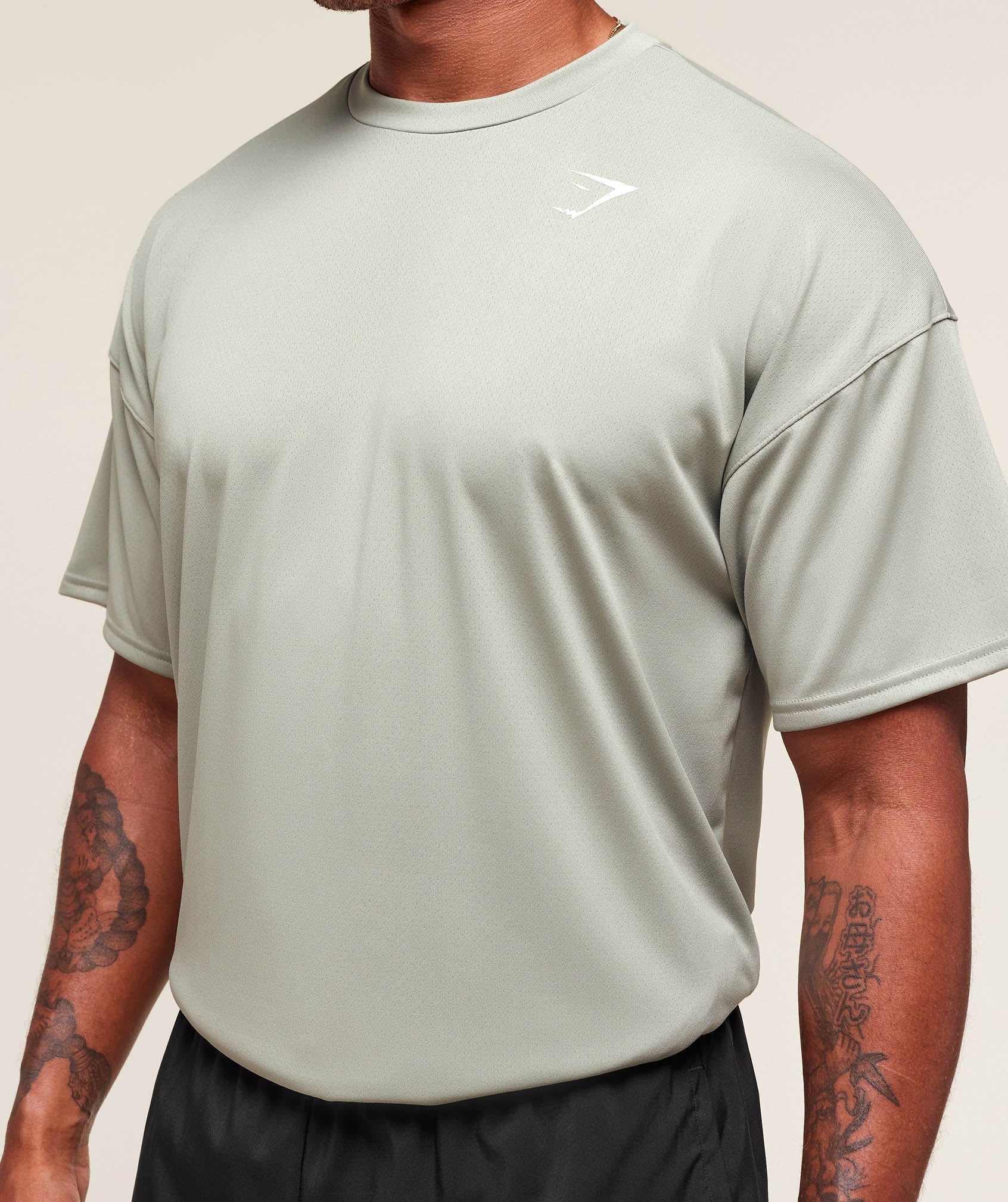Gymshark Oversized Performance T-Shirt Stone Grey