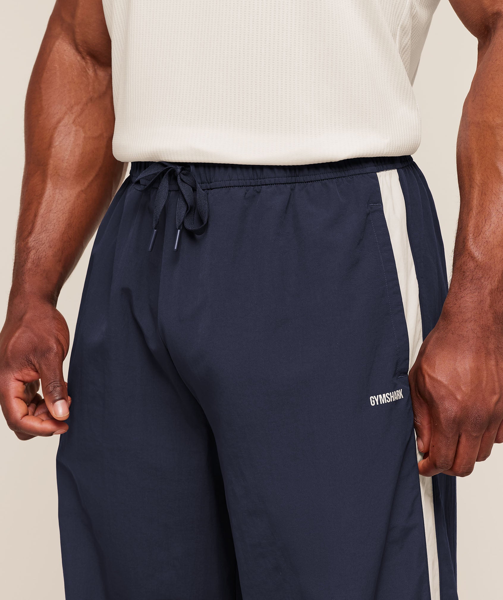 Gymshark Retro Collegiate Track Pants Heavy Blue