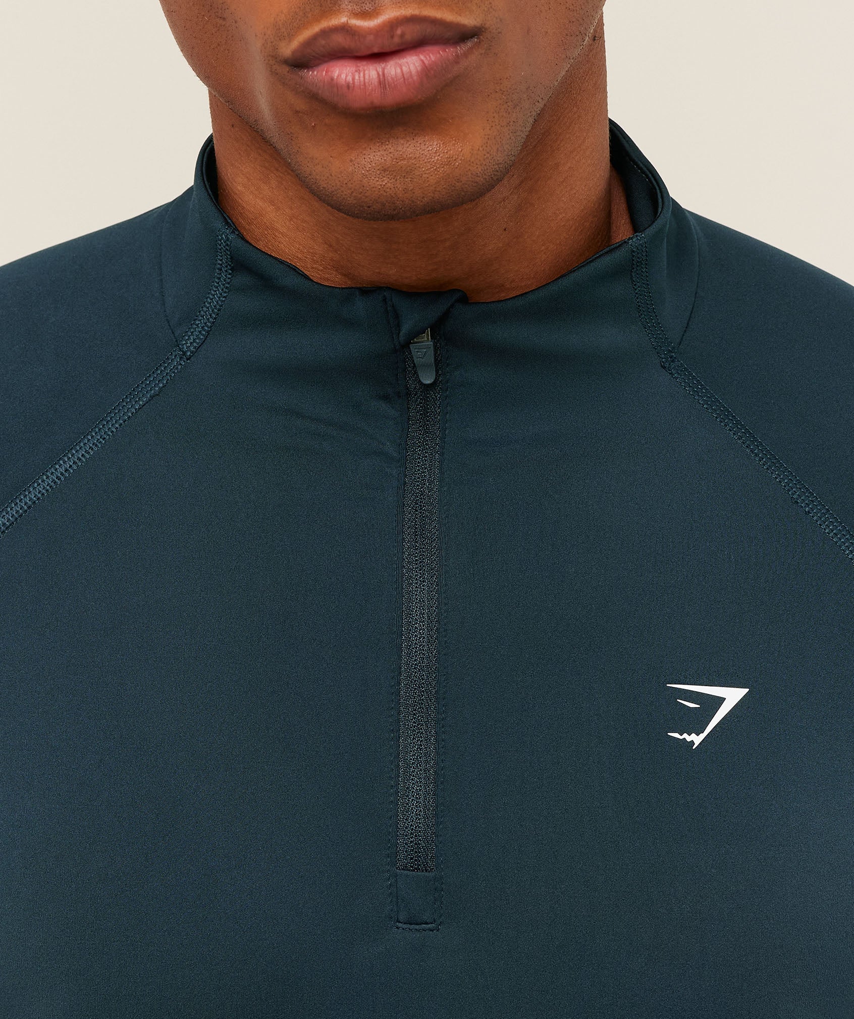 Gymshark Performance 1/4 Zip Deep Petrol Blue