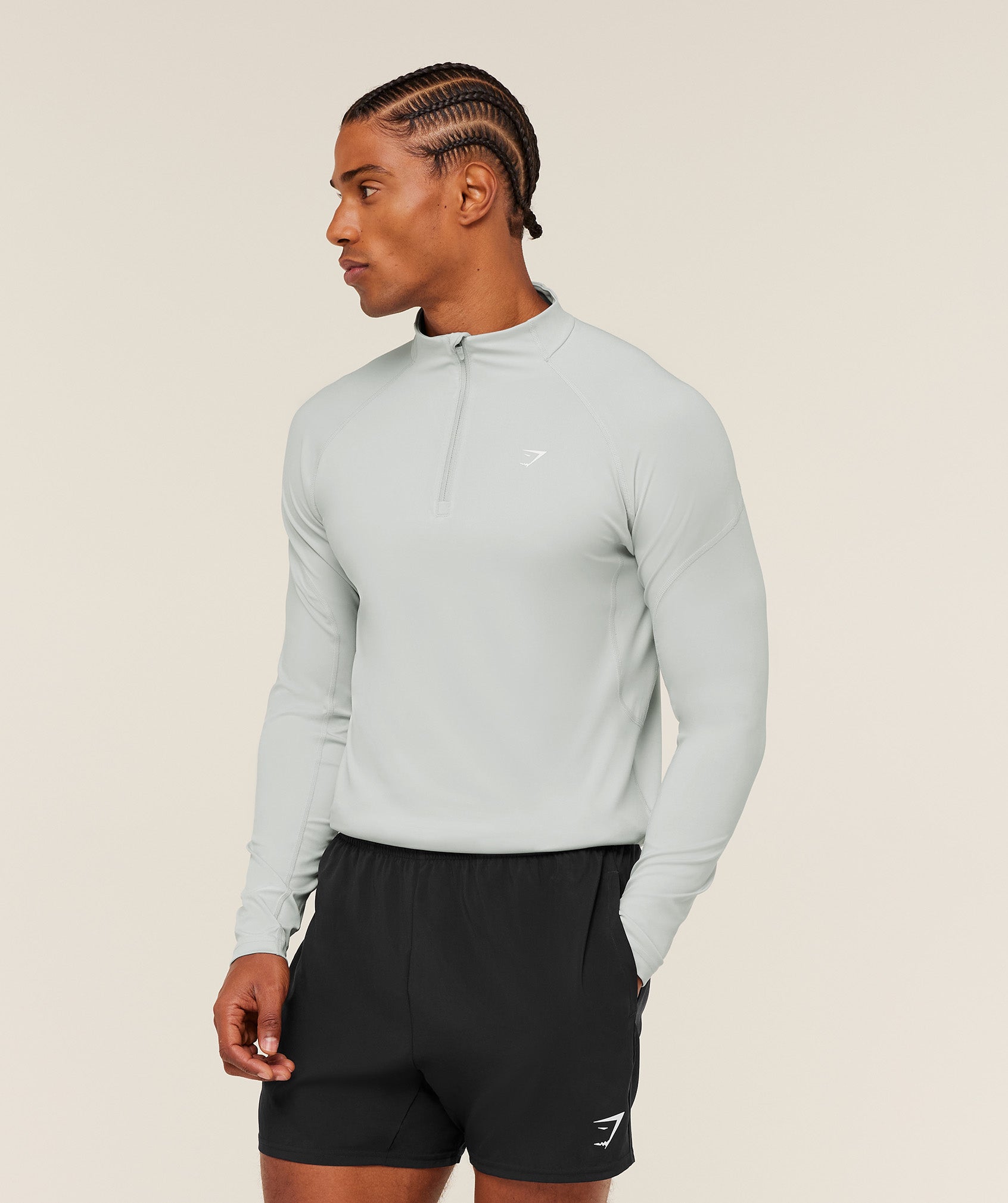 Gymshark Performance 1/4 Zip Light Grey