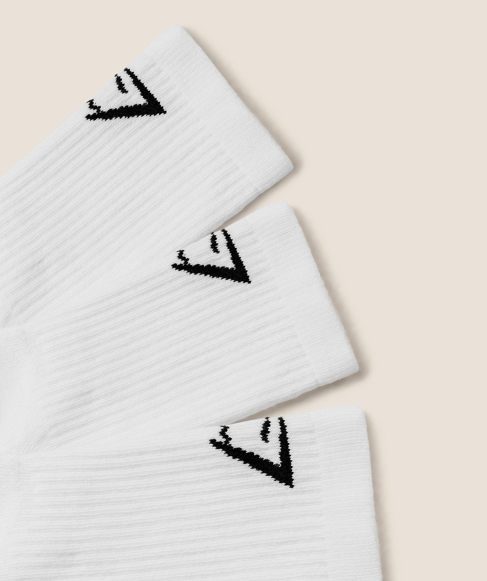 Women's Gymshark Performance Crew Socks 3Pk Gs White