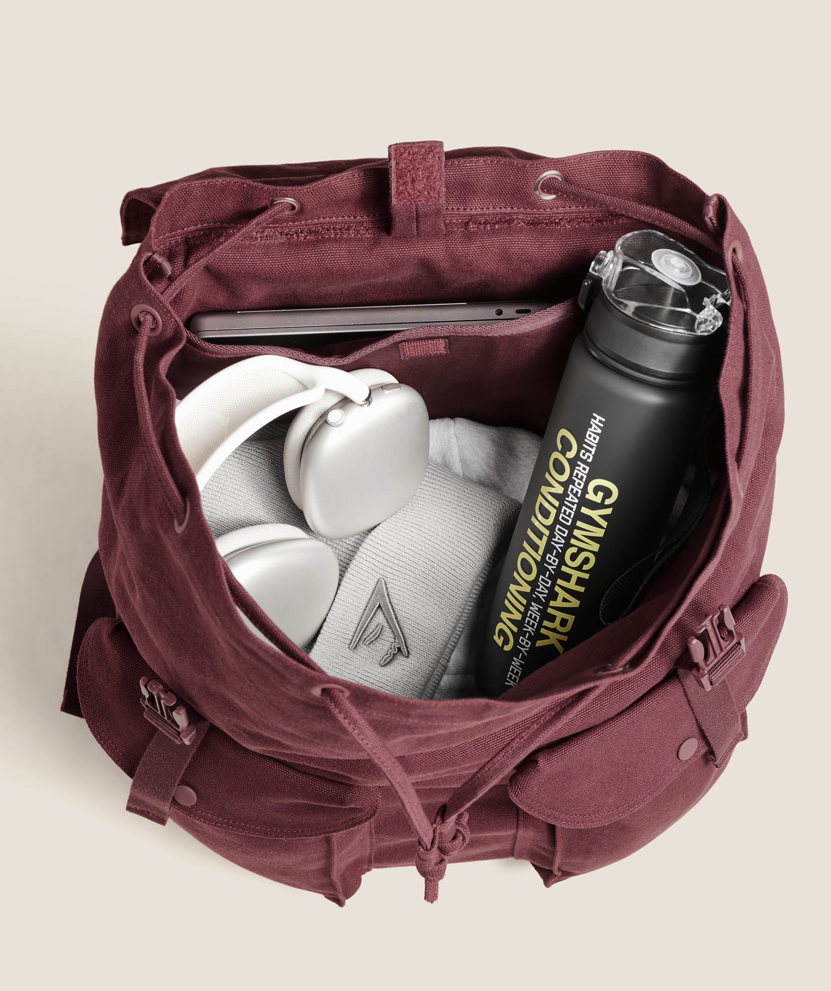 Women's Gymshark Power Backpack Rich Maroon