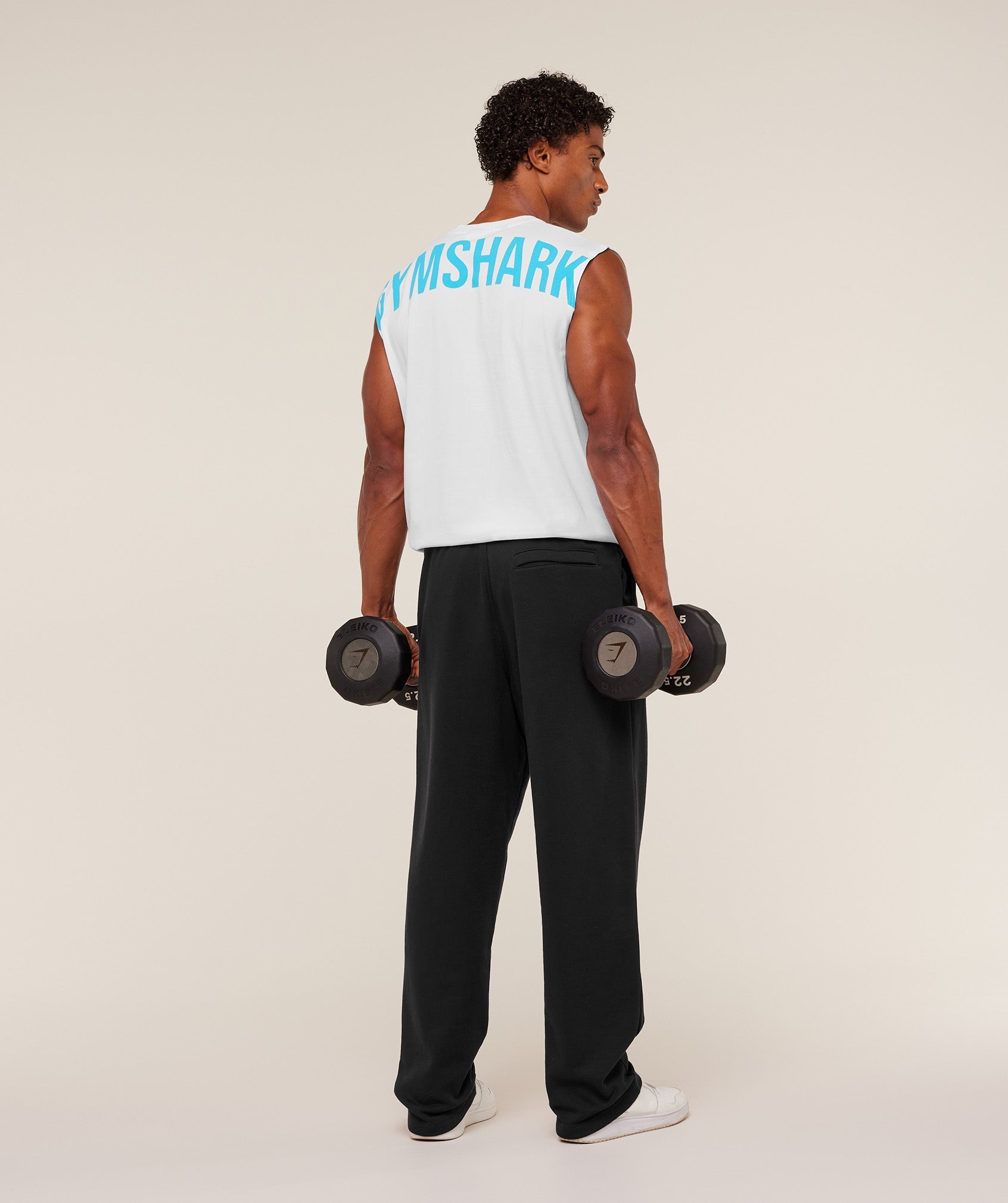 Gymshark Power Cut Off Tank Gs White