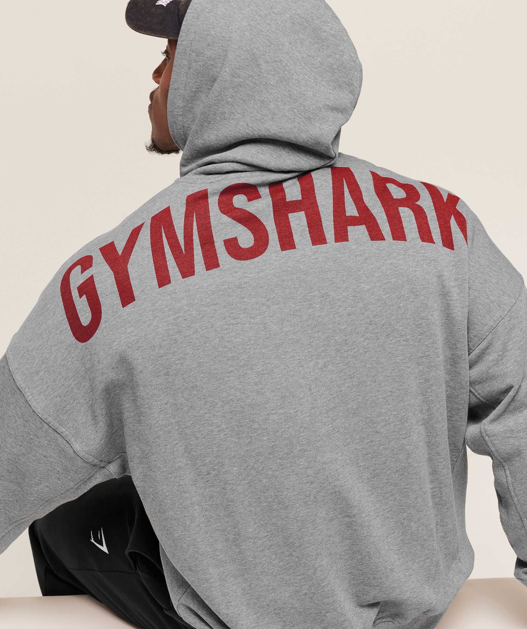 Gymshark Power Oversized Hoodie Charcoal Core Marl