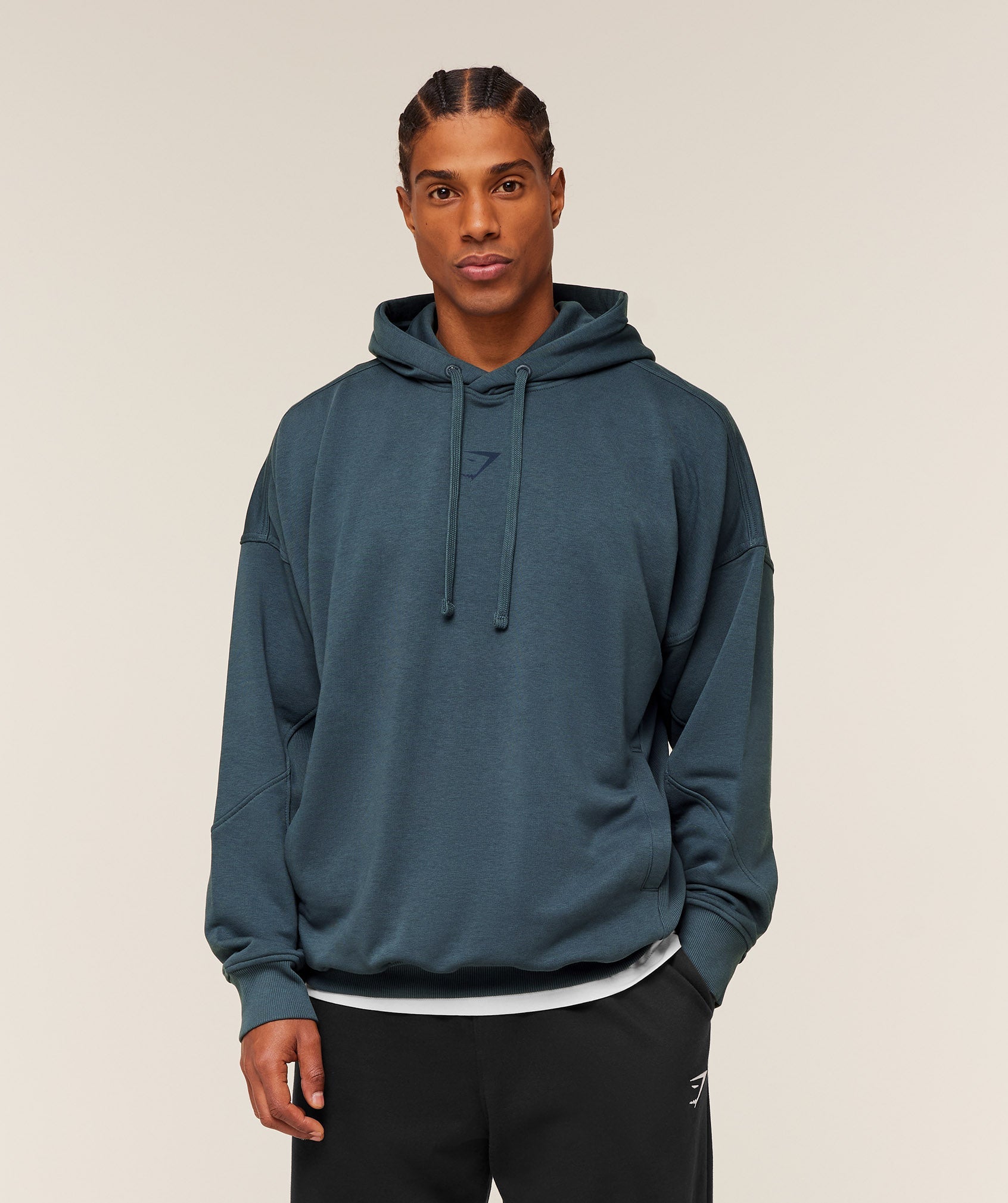 Gymshark Power Oversized Hoodie Gs Stealth Blue