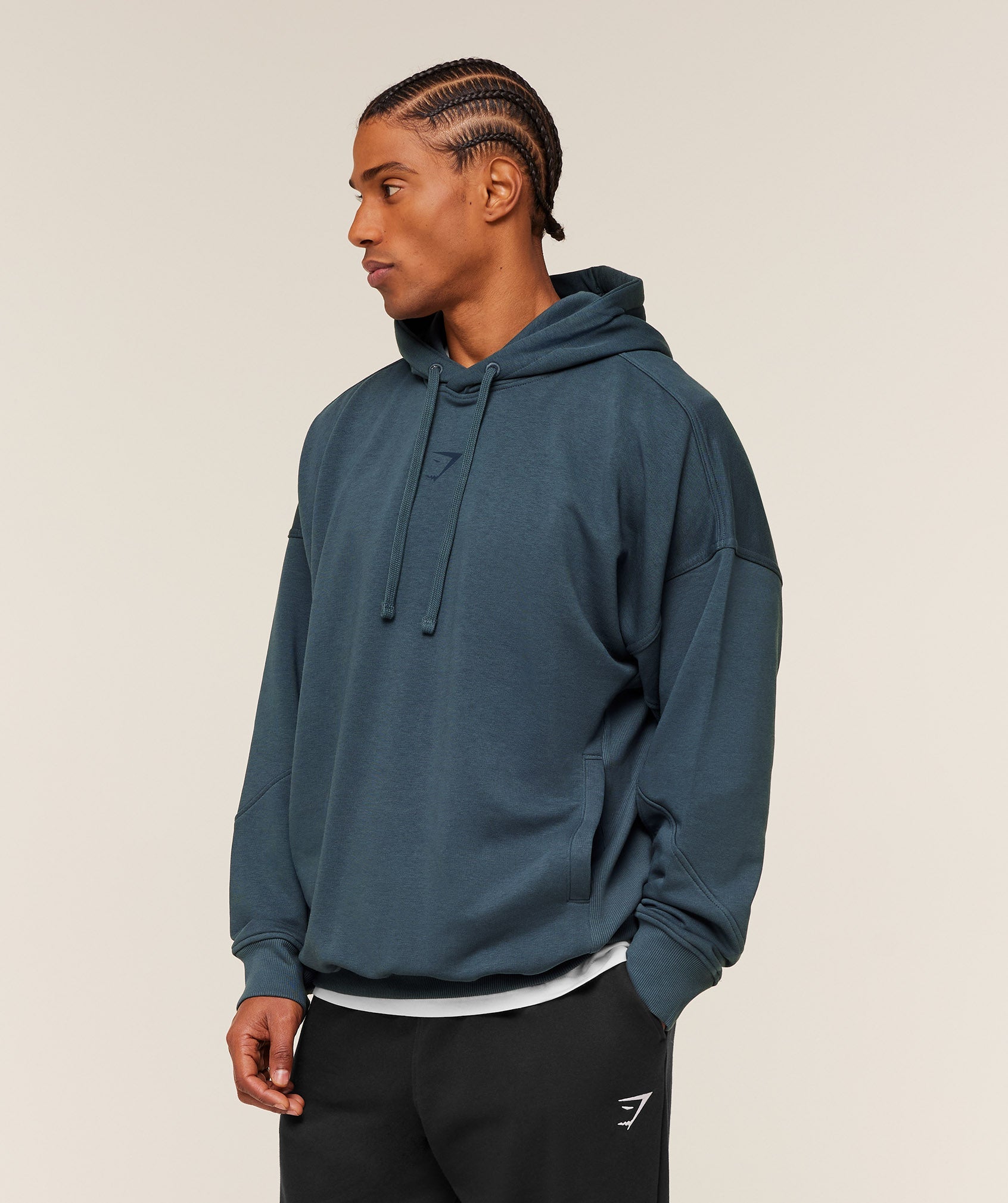 Gymshark Power Oversized Hoodie Gs Stealth Blue