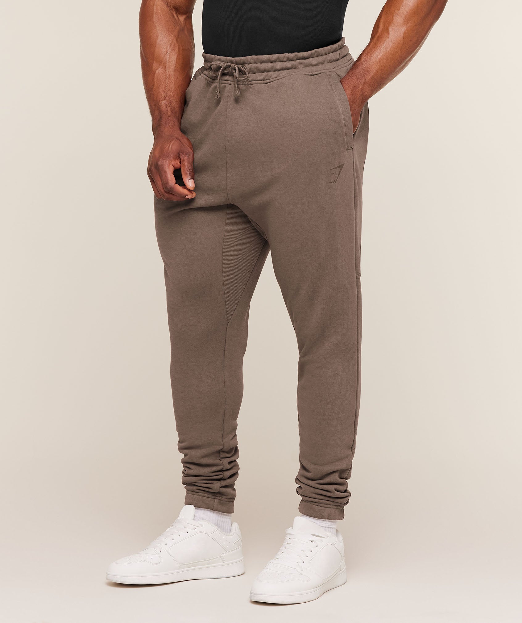 Gymshark Power Wordmark Joggers Soft Brown