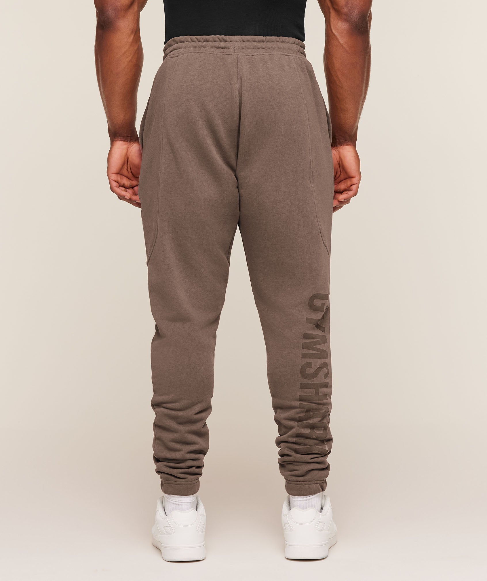 Gymshark Power Wordmark Joggers Soft Brown