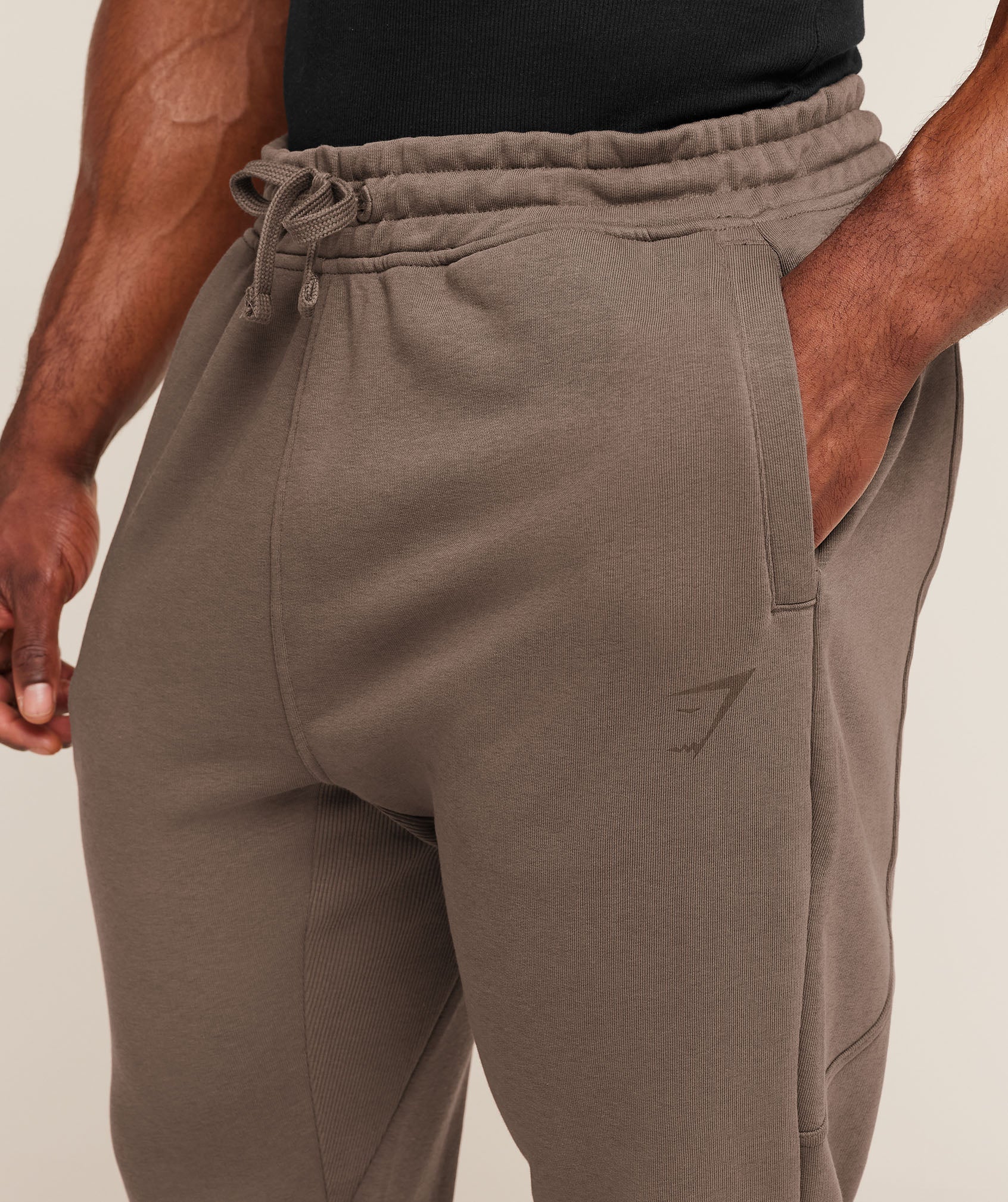Gymshark Power Wordmark Joggers Soft Brown