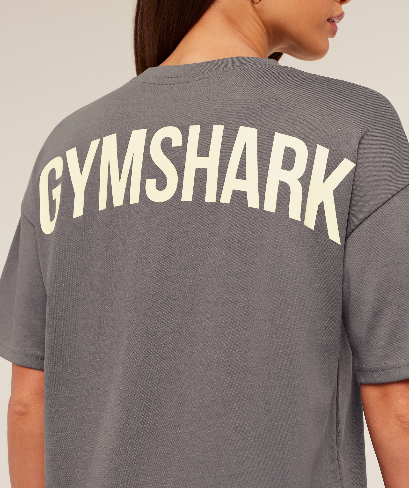 Women's Gymshark Power Oversized T-Shirt Cool Brown