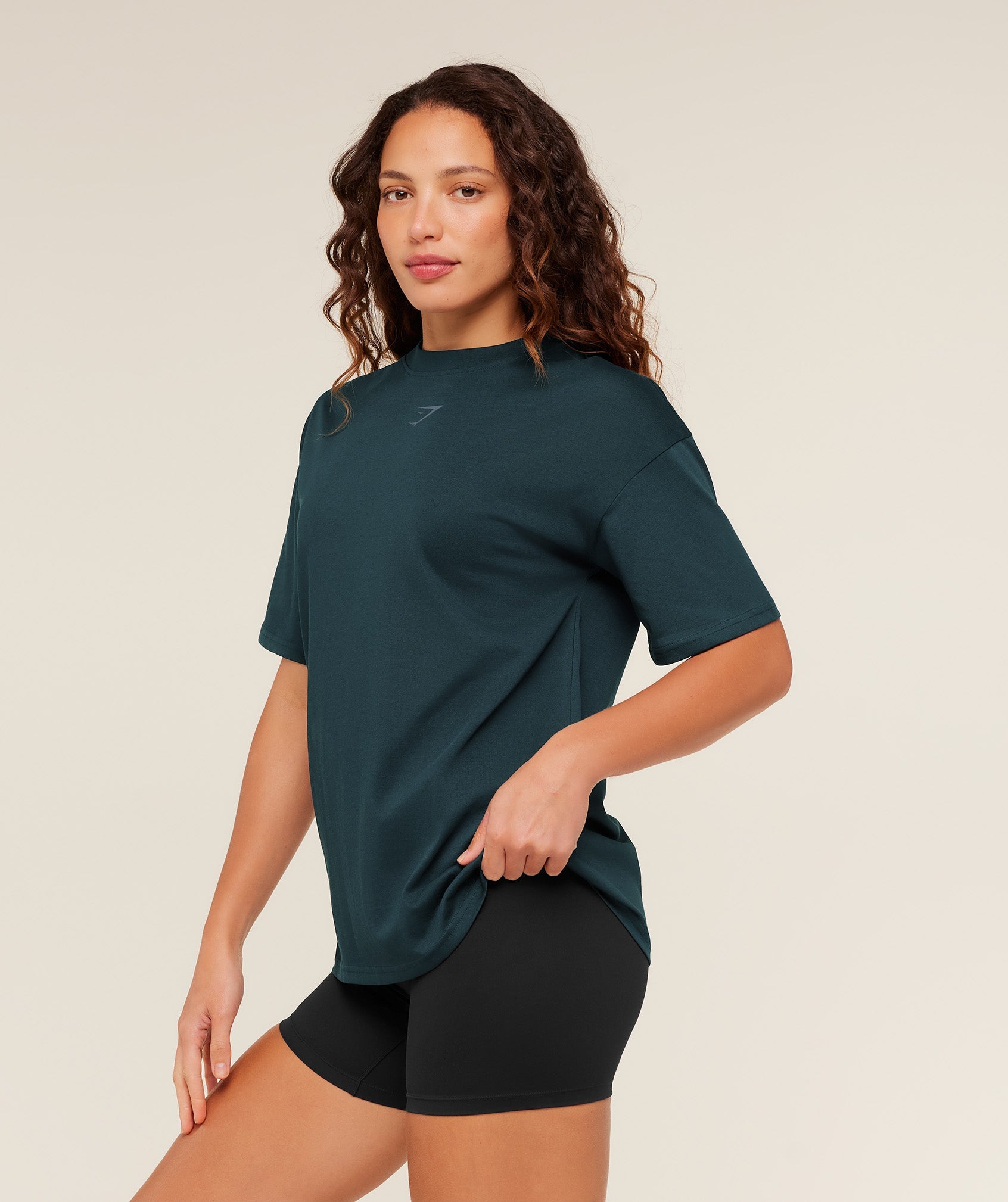 Women's Gymshark Gs Power Oversized T-Shirt Deep Petrol Blue