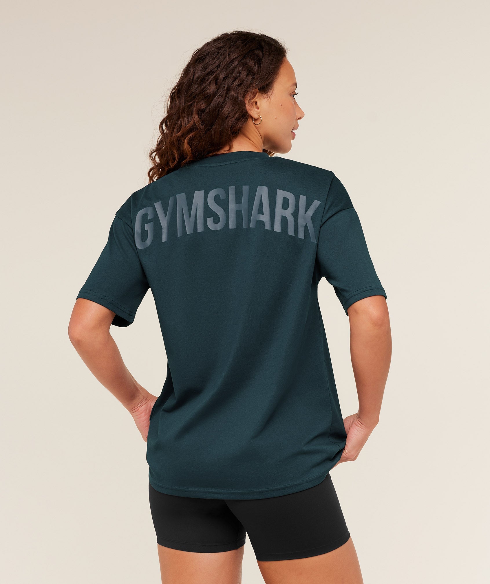 Women's Gymshark Gs Power Oversized T-Shirt Deep Petrol Blue
