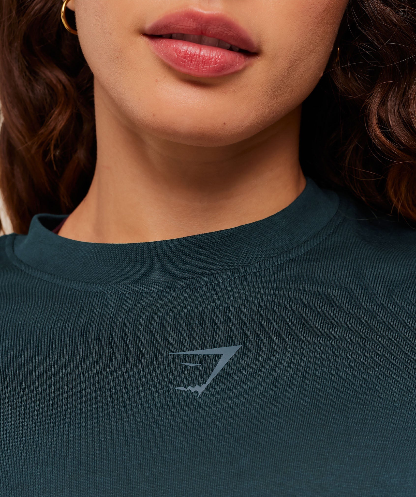 Women's Gymshark Gs Power Oversized T-Shirt Deep Petrol Blue