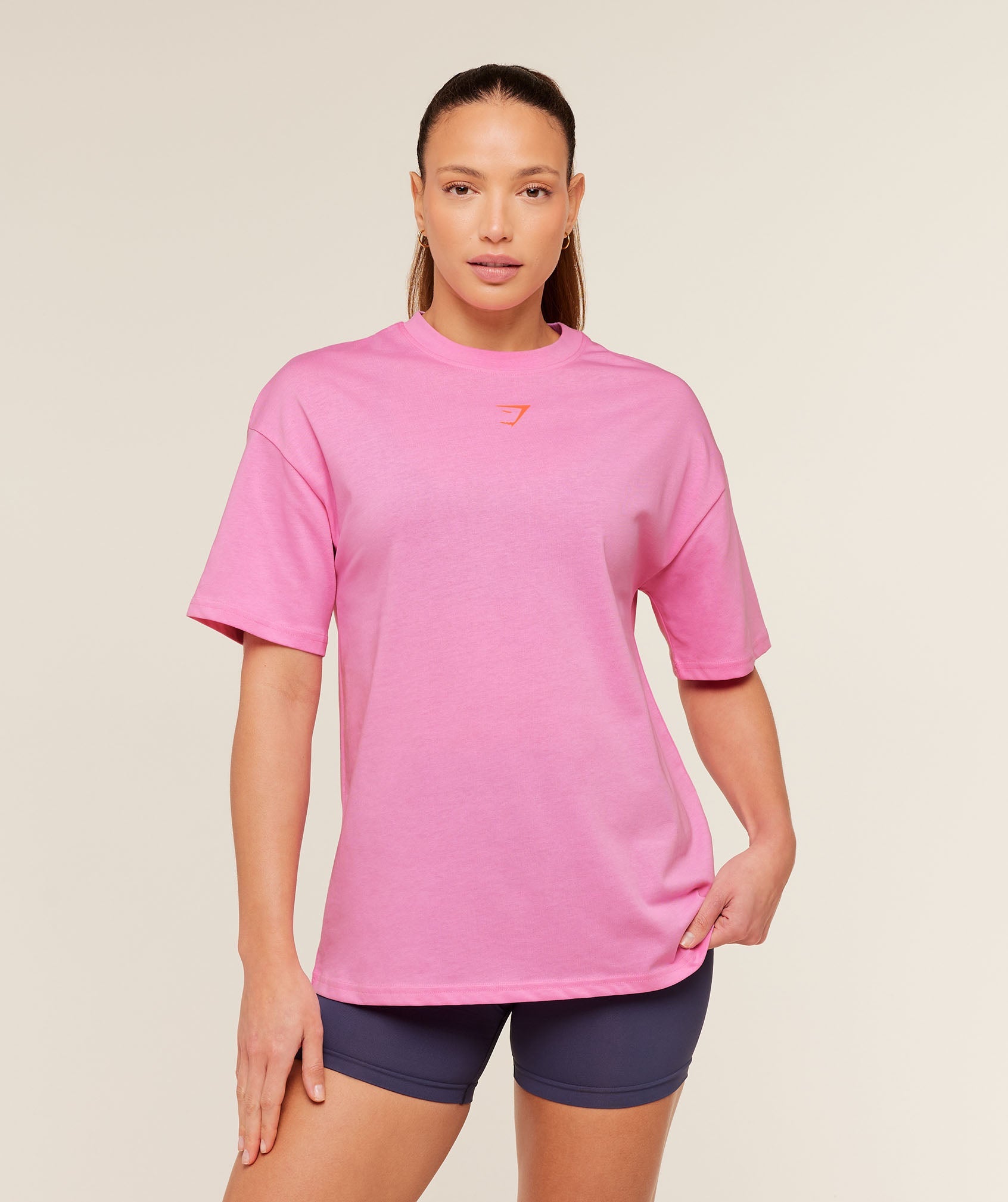Women's Gymshark Power Oversized T-Shirt Focus Pink