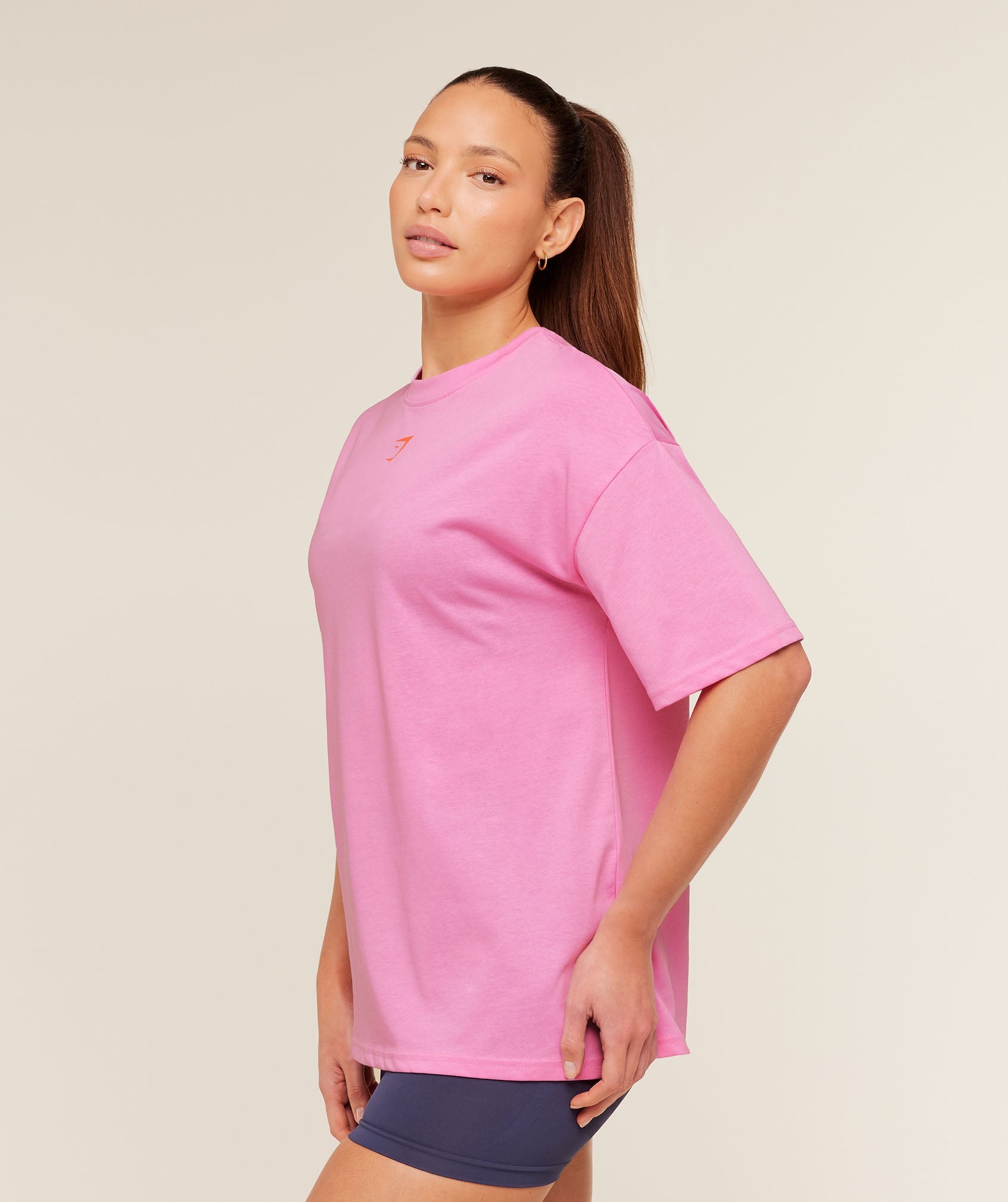 Women's Gymshark Power Oversized T-Shirt Focus Pink
