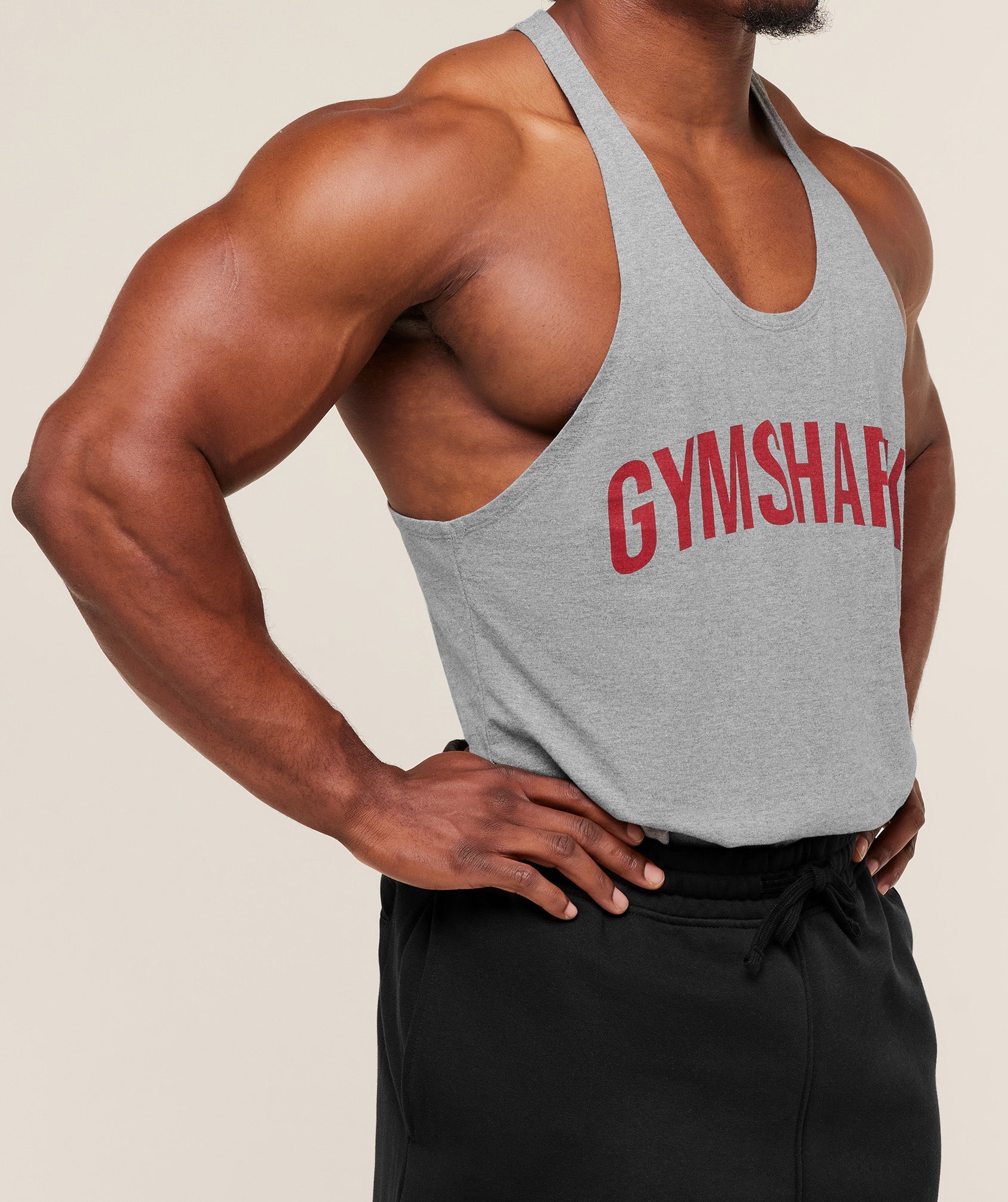 Gymshark Power Stringer Charcoal Core Marl