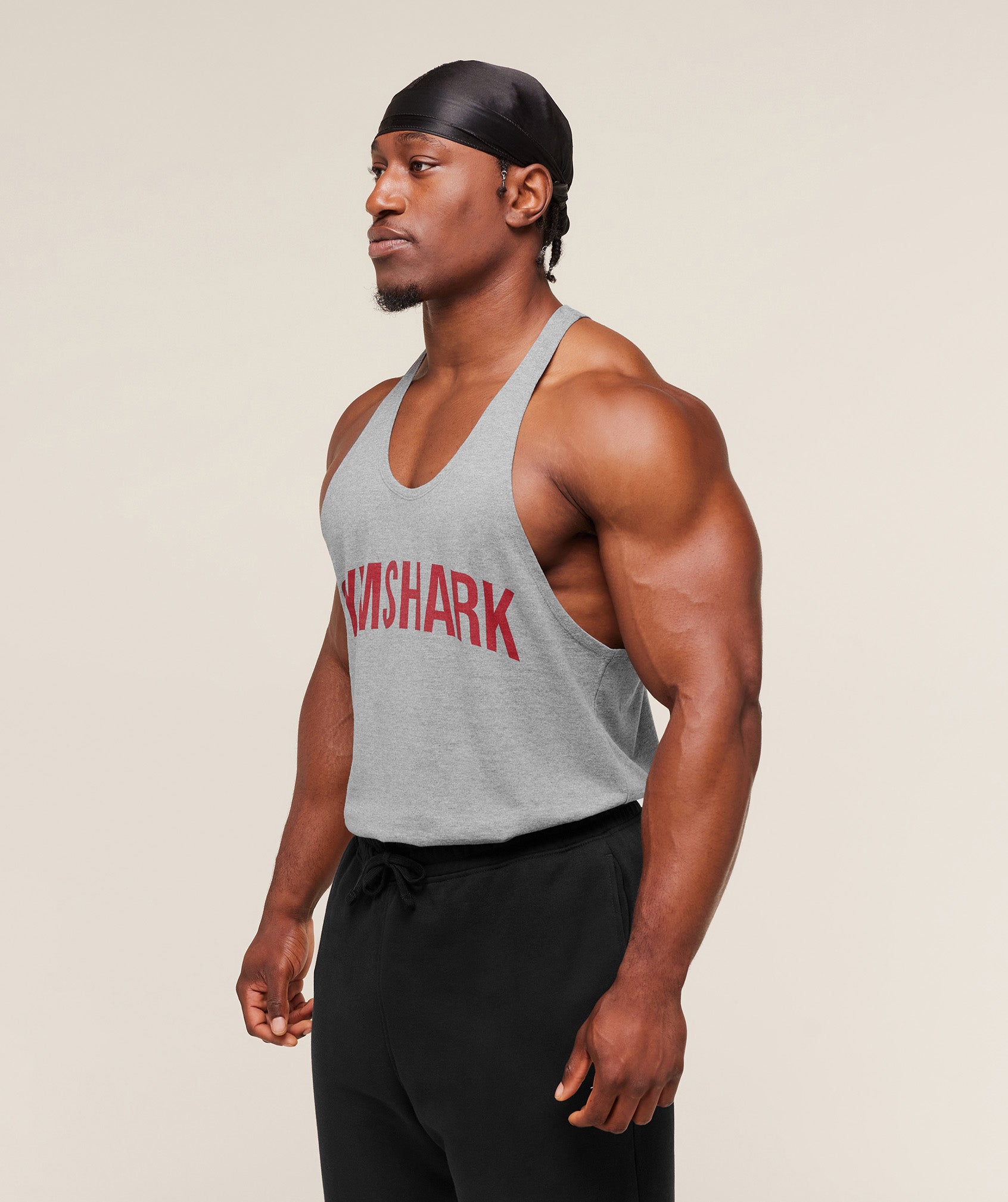 Gymshark Power Stringer Charcoal Core Marl