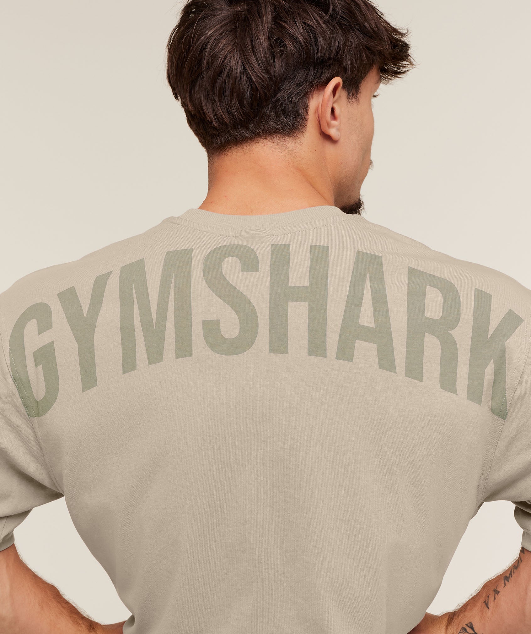 Gymshark Power T-Shirt Mushroom Grey