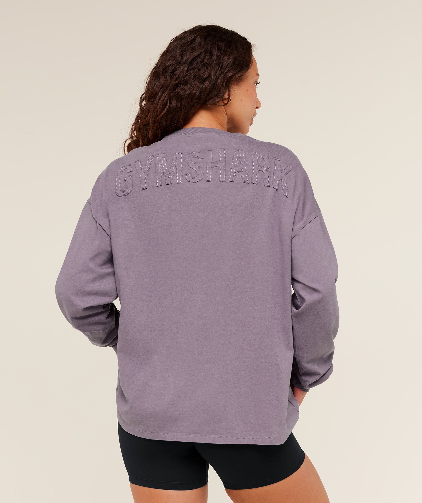 Women's Gymshark Power Washed Long Sleeve Top Dusk Purple