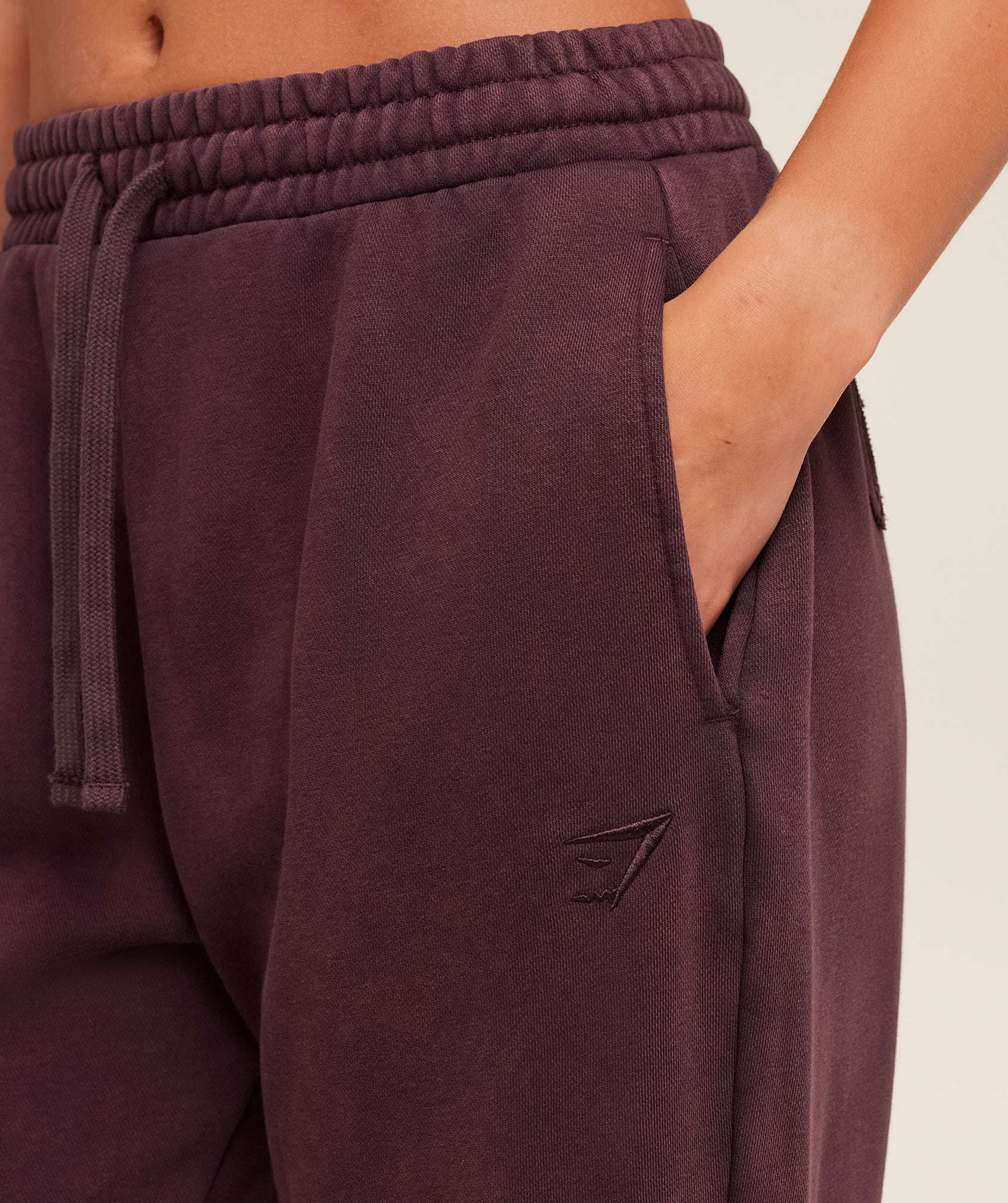 Women's Gymshark Power Washed Cuff Joggers Cherry Purple
