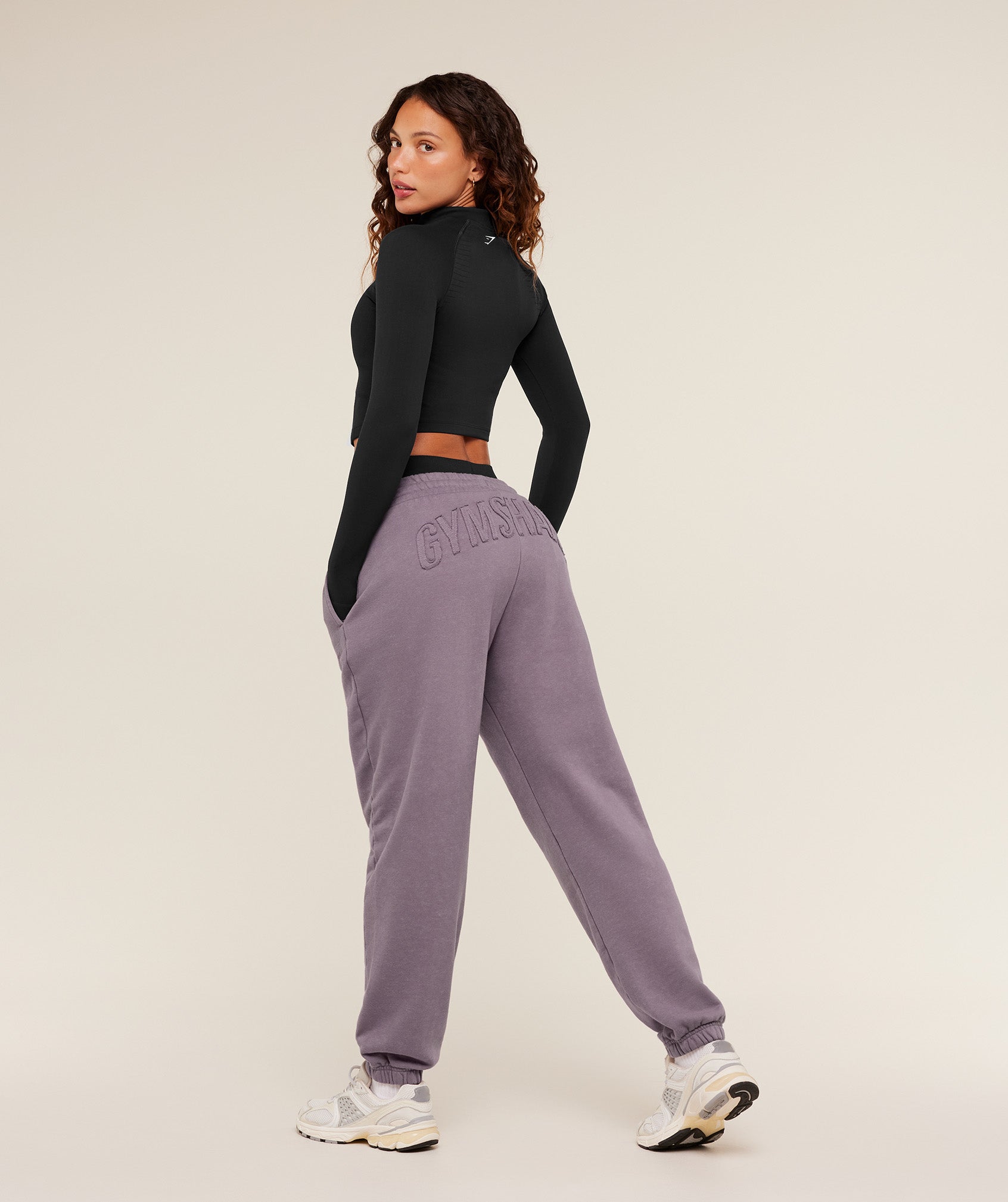 Women's Gymshark Power Washed Cuff Joggers Dusk Purple