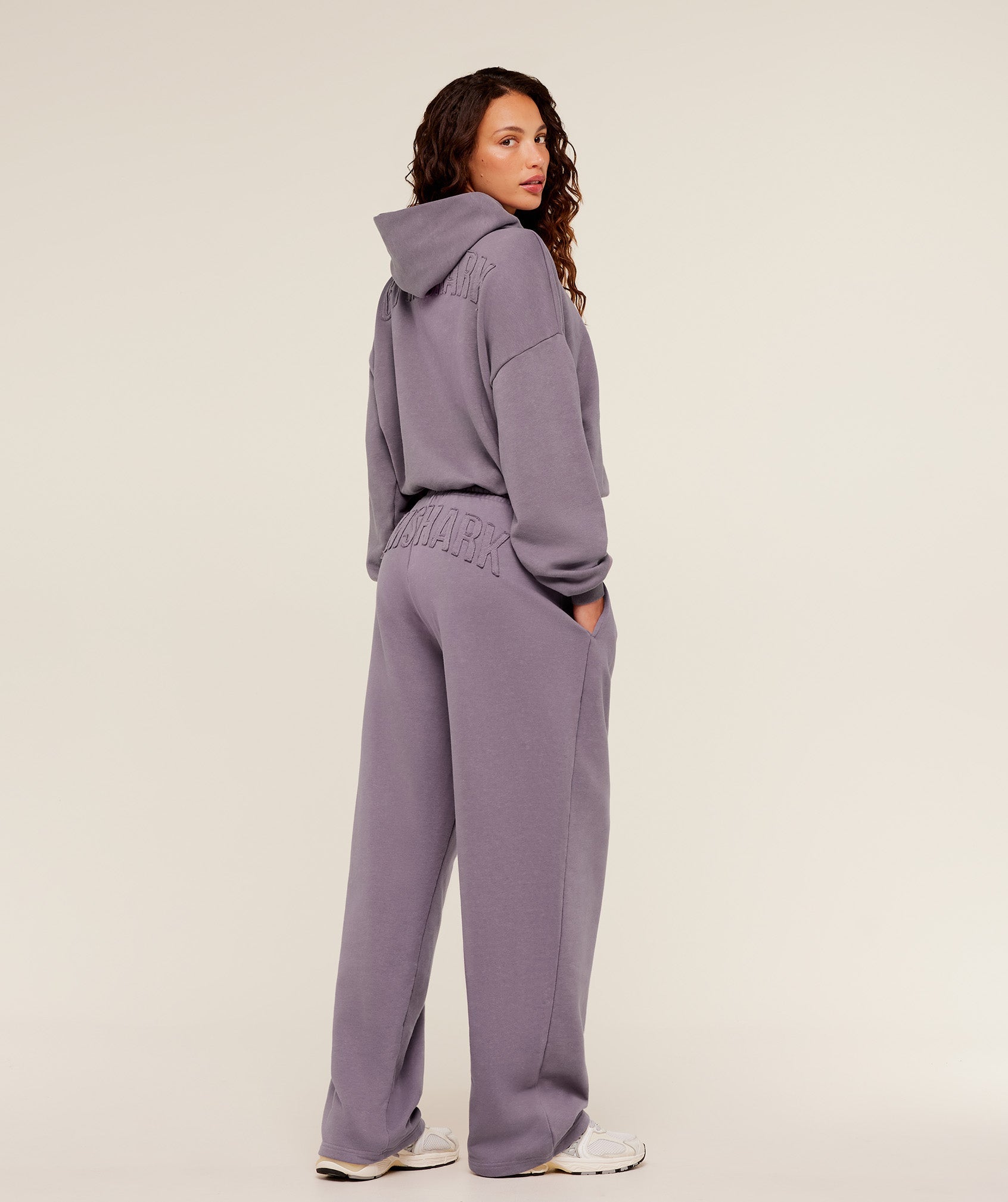 Women's Gymshark Power Washed Oversized Hoodie Dusk Purple
