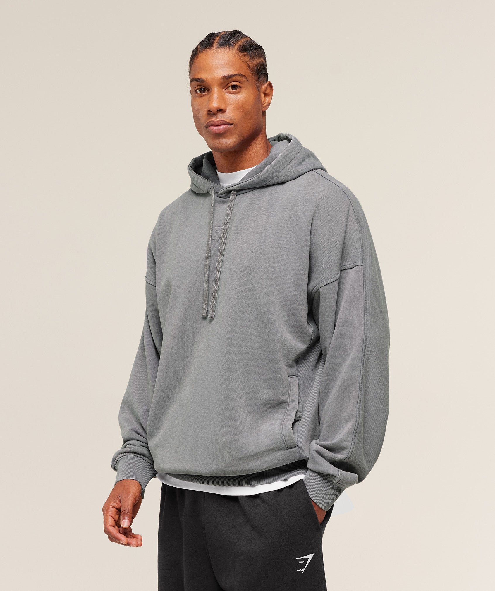 Gymshark Power Washed Hoodie Gs Medium Grey