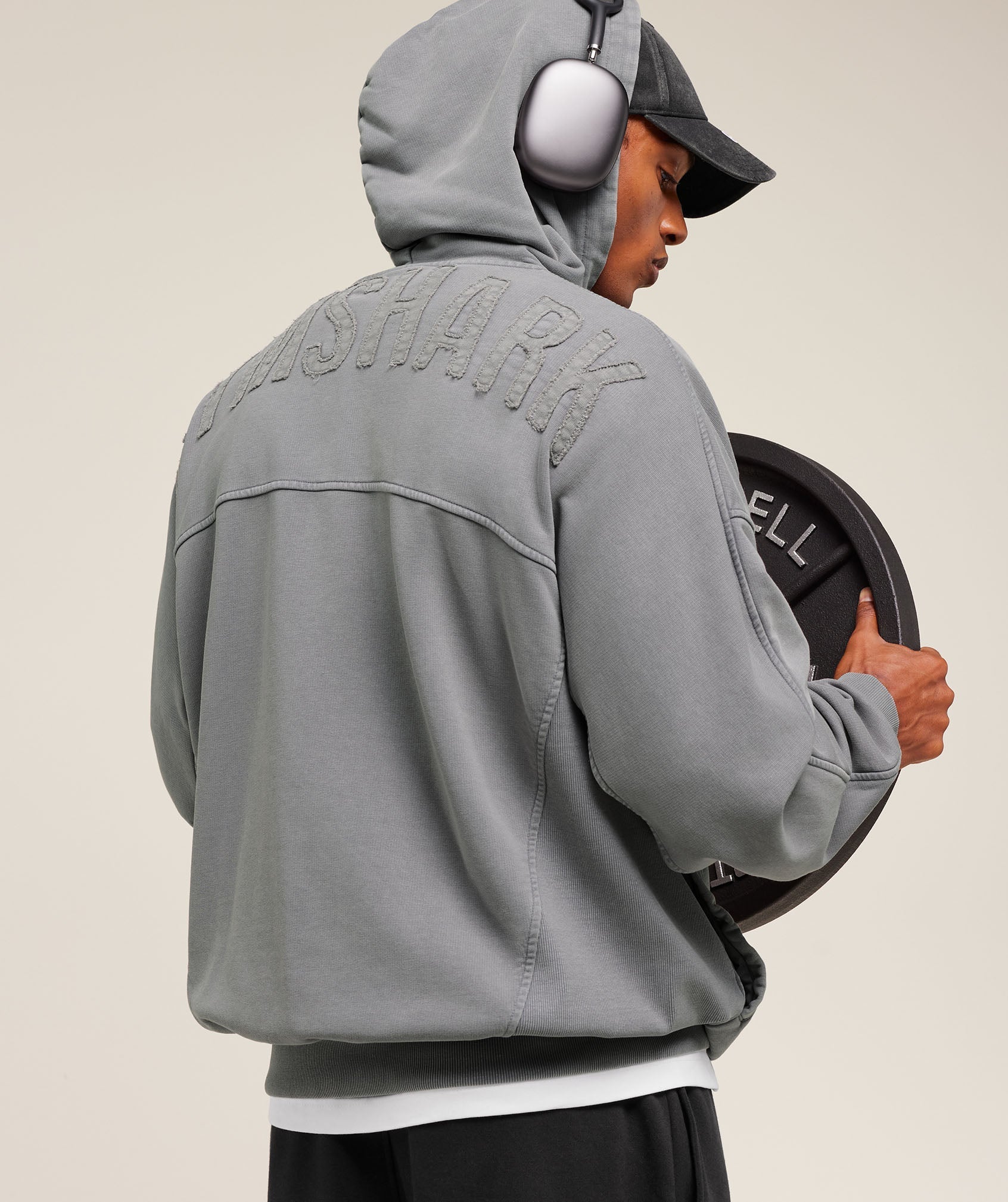 Gymshark Power Washed Hoodie Gs Medium Grey