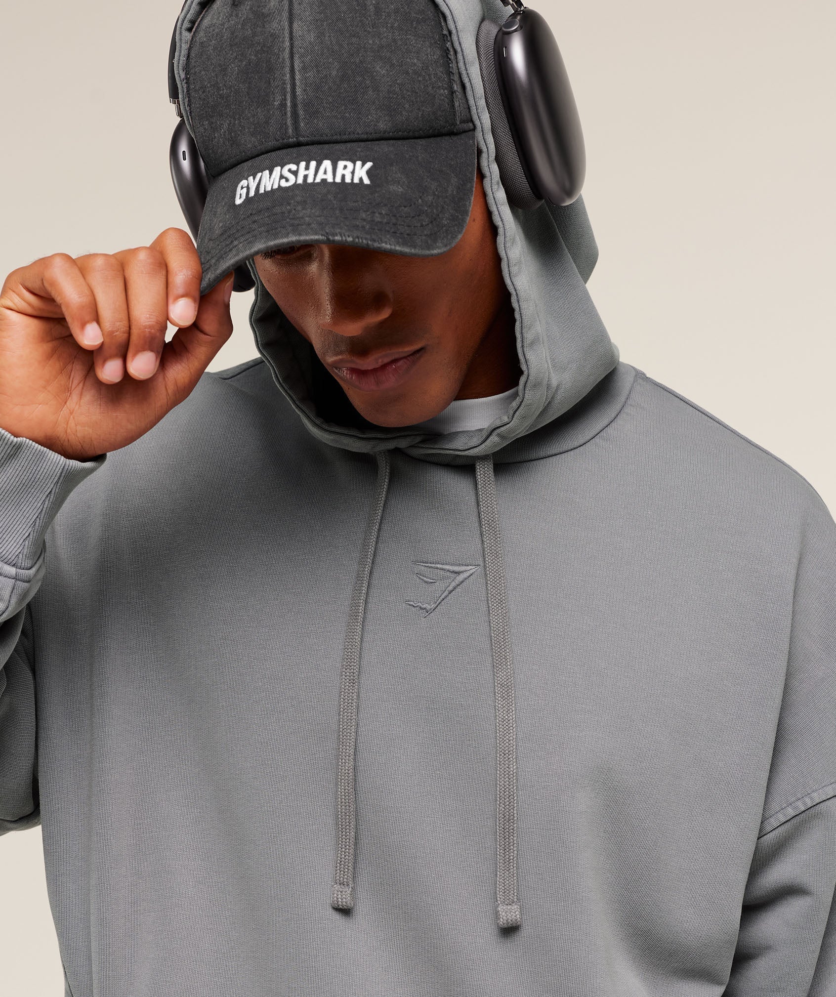 Gymshark Power Washed Hoodie Gs Medium Grey