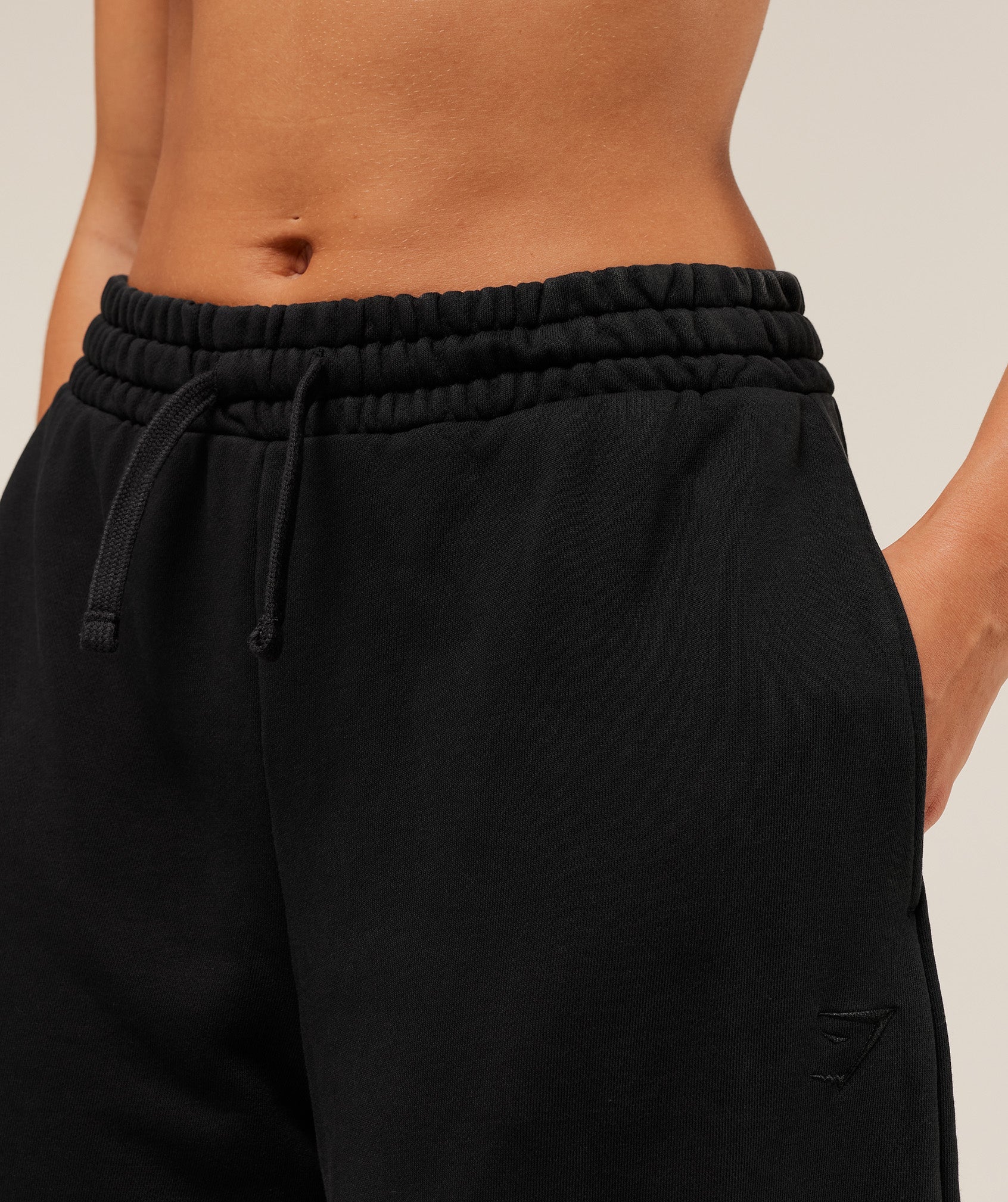 Women's Gymshark Power Washed Joggers Black