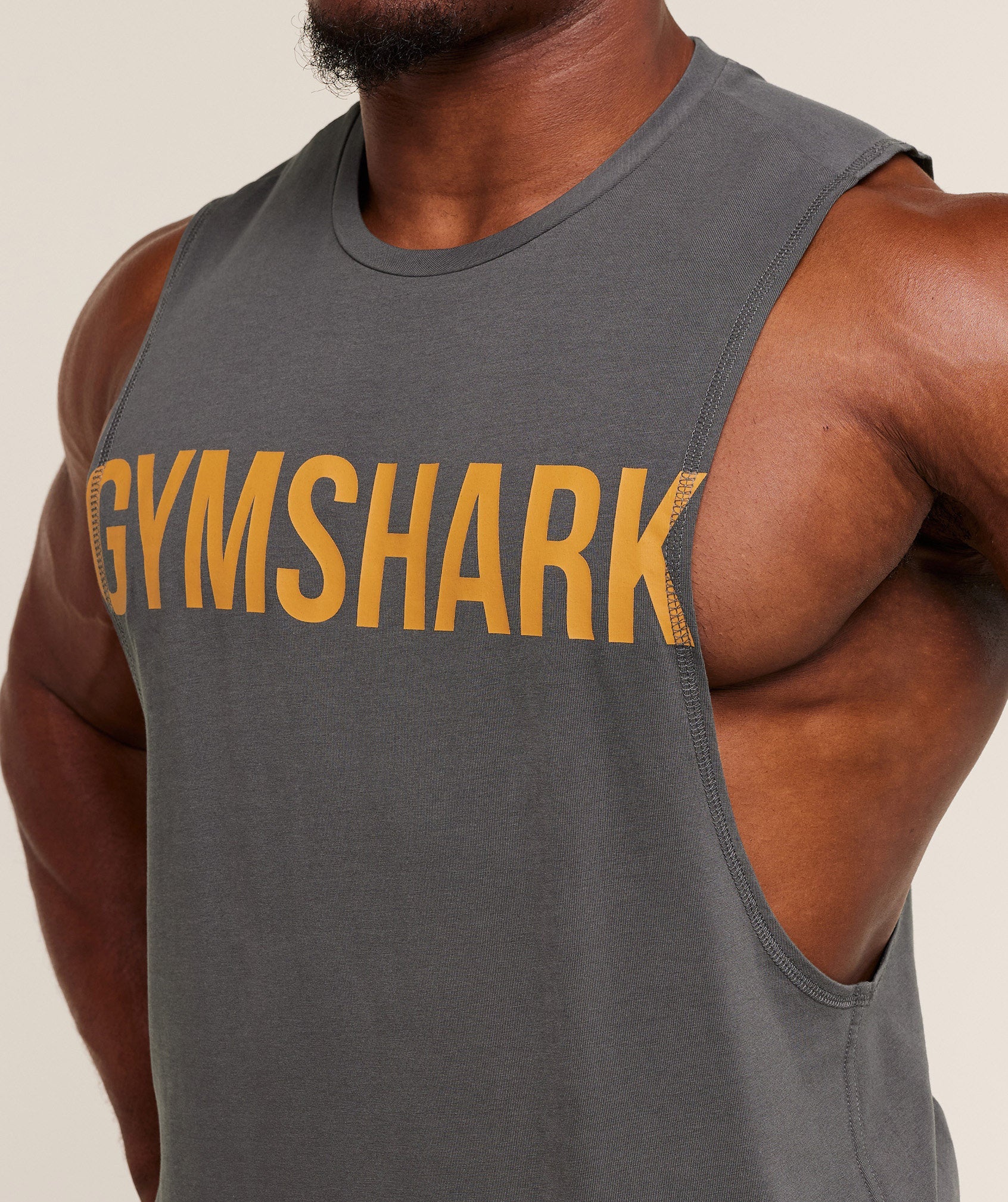 Gymshark Prime Drop Arm Tank Onyx Grey
