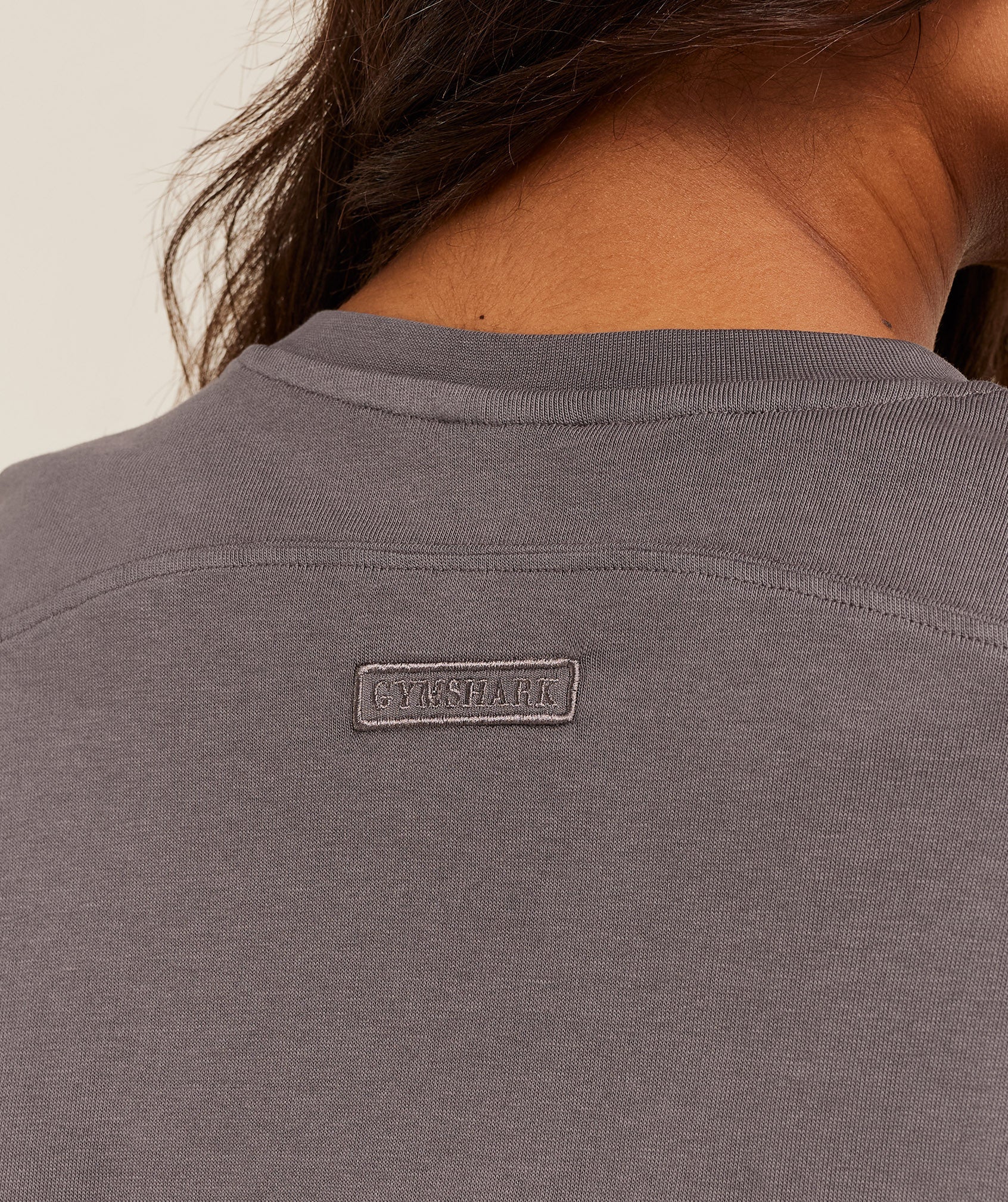 Women's Gymshark Pump Cover Structured Fleece Top Gs Cool Brown