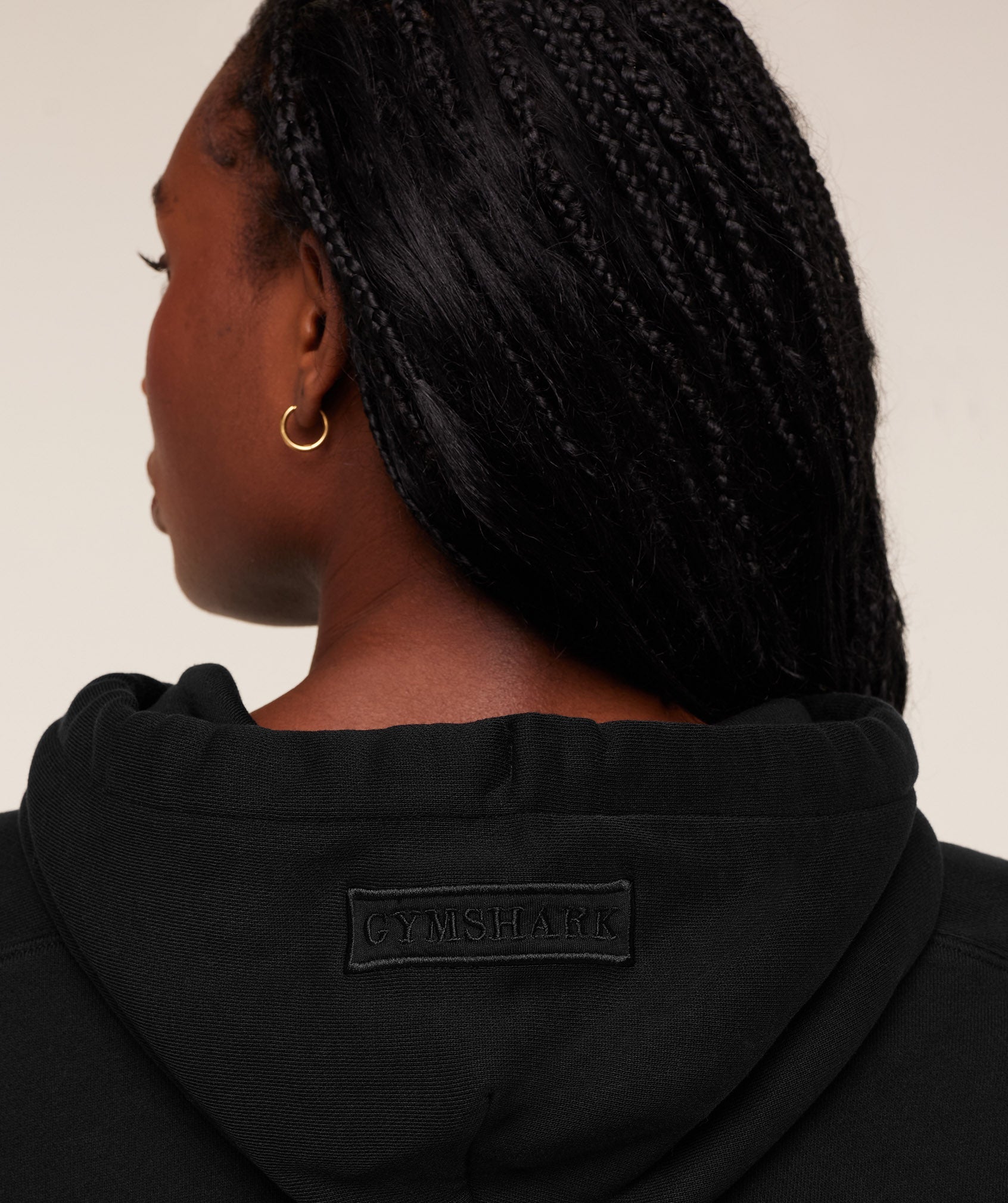 Women's Gymshark Pump Cover Structured Fleece Hoodie Black