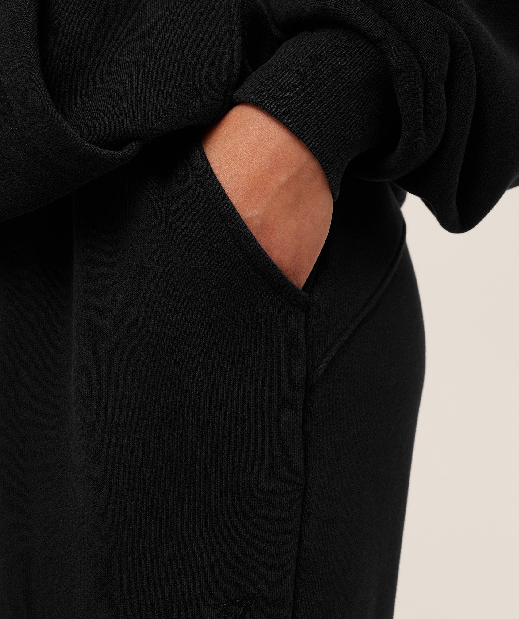 Women's Gymshark Pump Cover Structured Fleece Pants Black