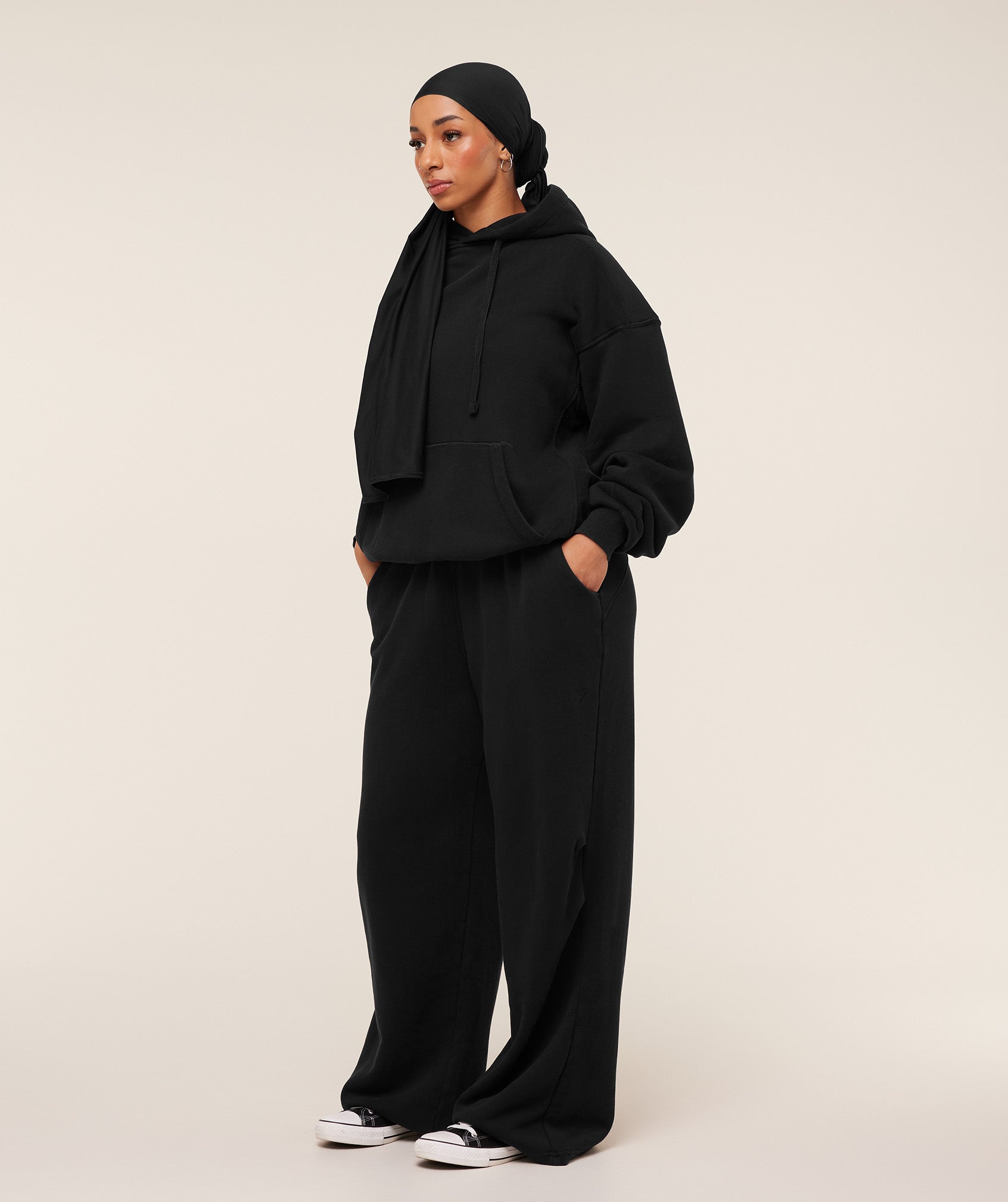 Women's Gymshark Pump Cover Structured Fleece Pant Black