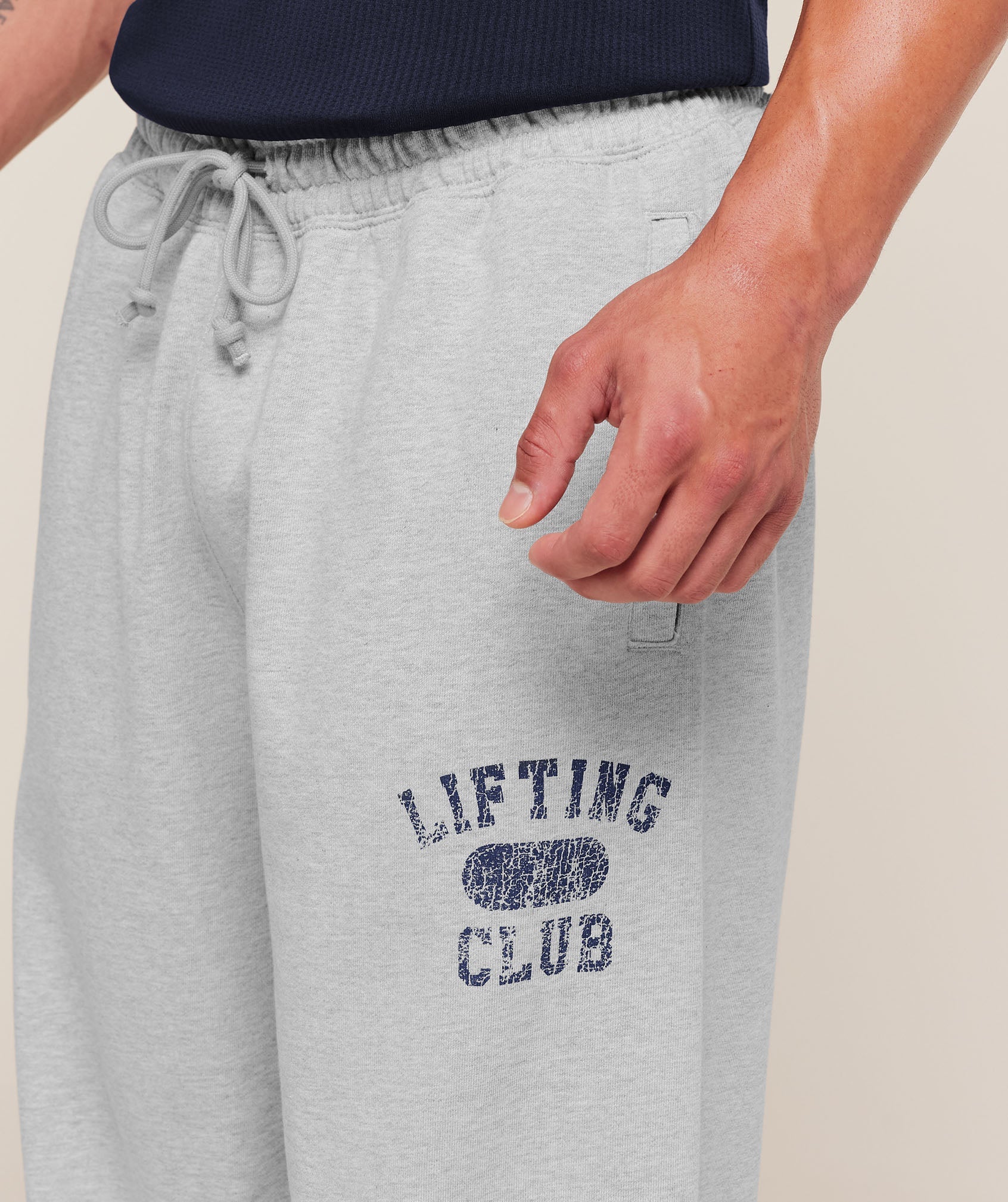 Gymshark Retro Collegiate Graphic Wide Leg Pants Bros Soft Grey Marl