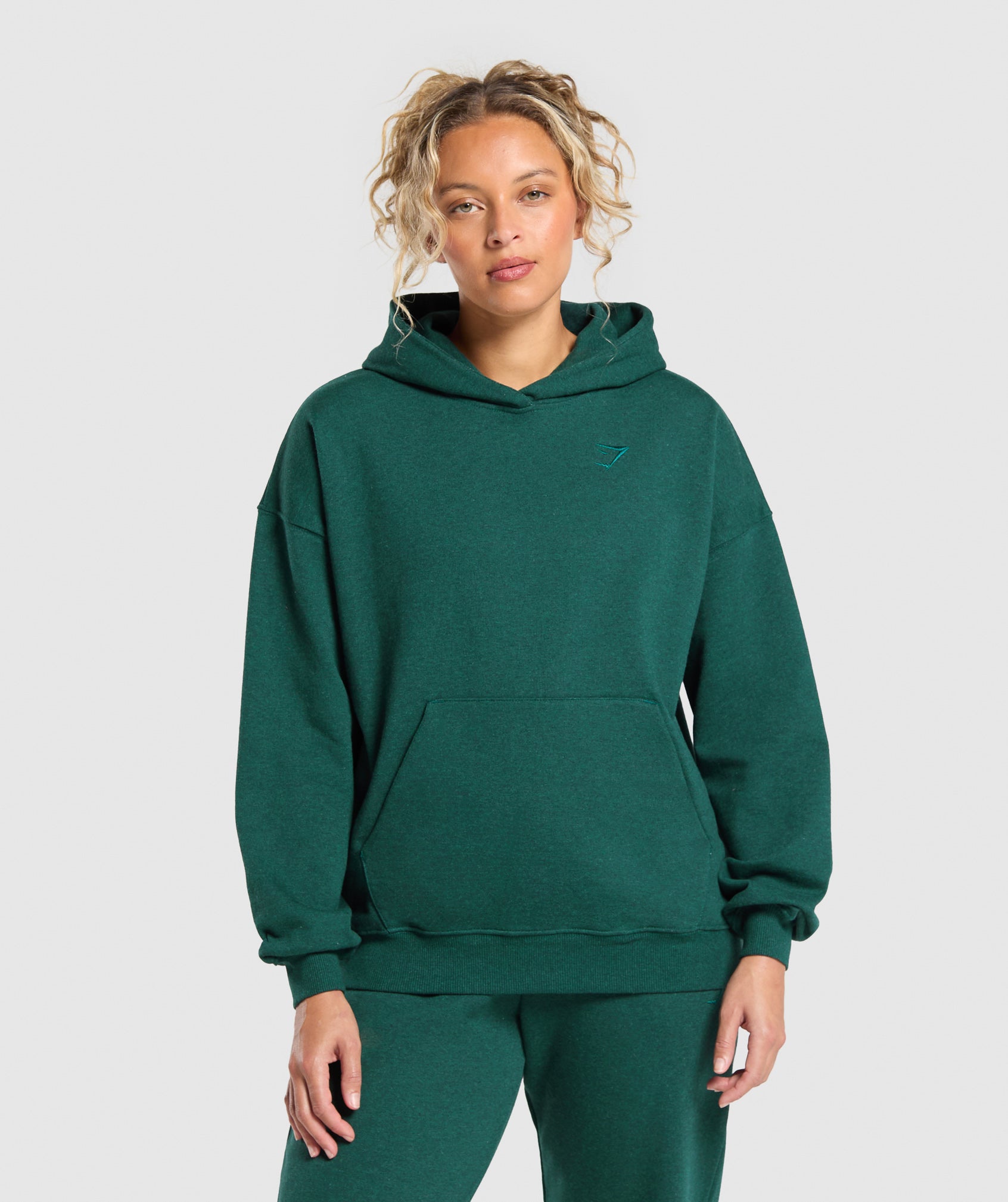 Women's Gymshark Rest Day Sweats Hoodie Bros Bold Teal Marl