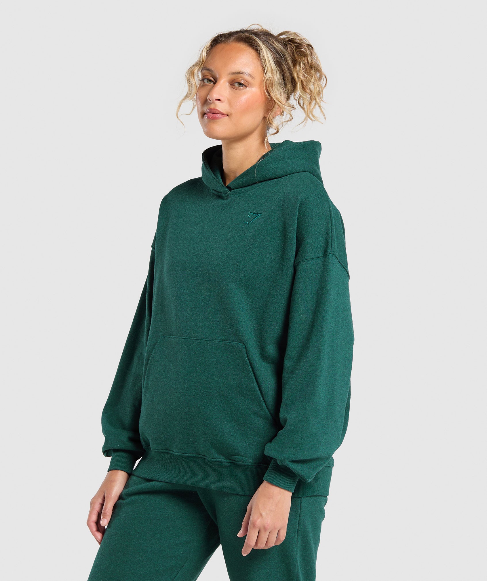 Women's Gymshark Rest Day Sweats Hoodie Bros Bold Teal Marl