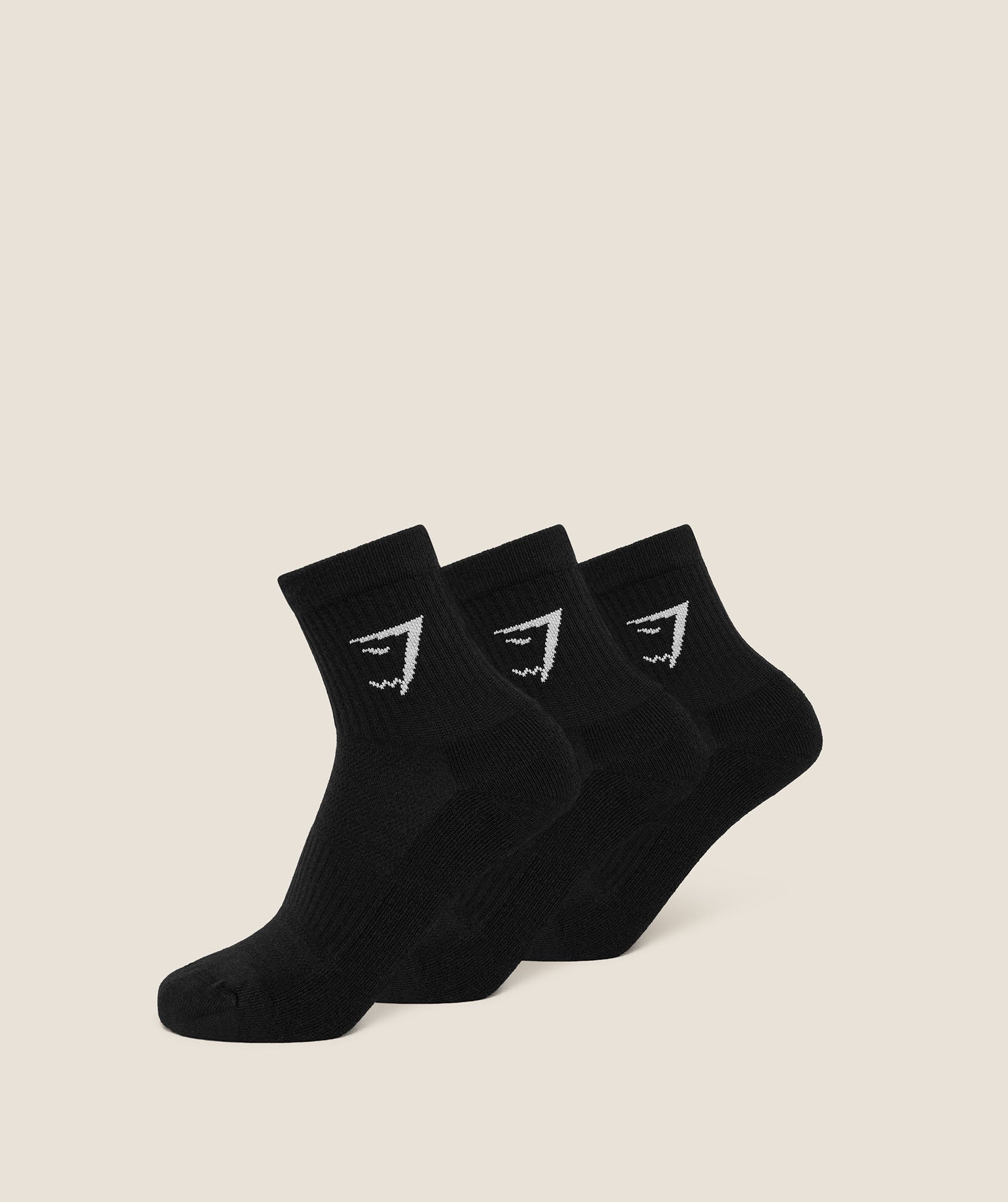 Women's Gymshark Midi Socks 3Pk Gs Black