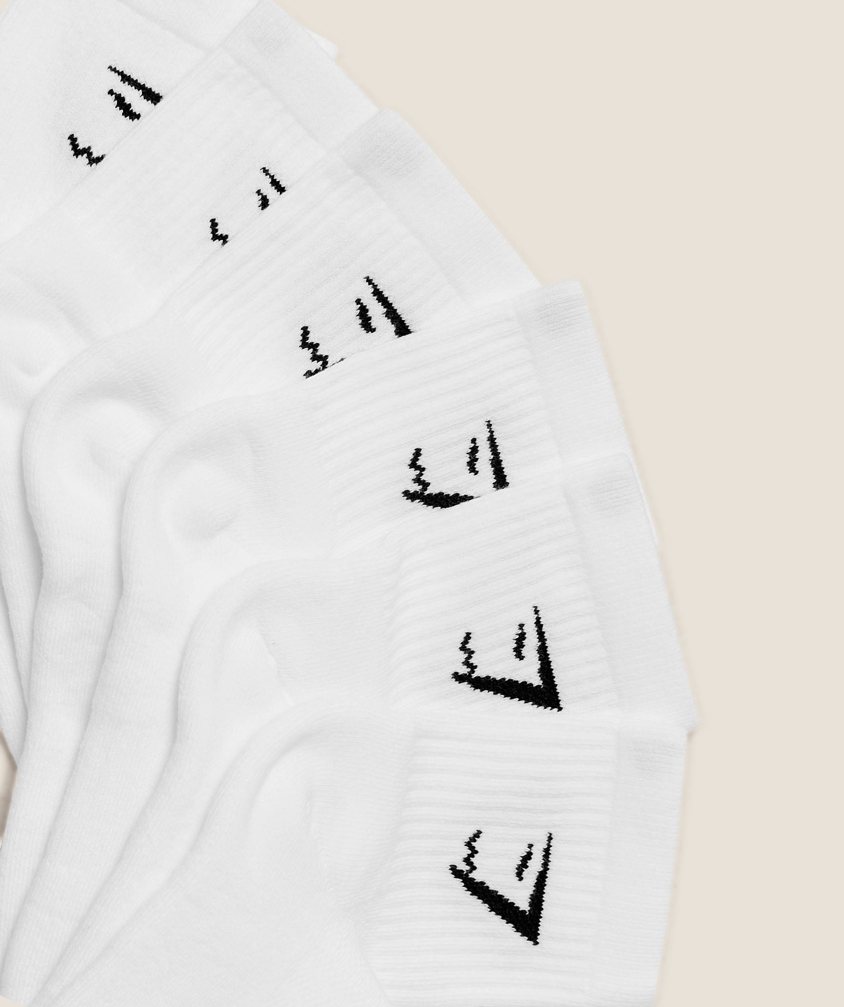 Women's Gymshark Midi Socks 6Pk Gs White