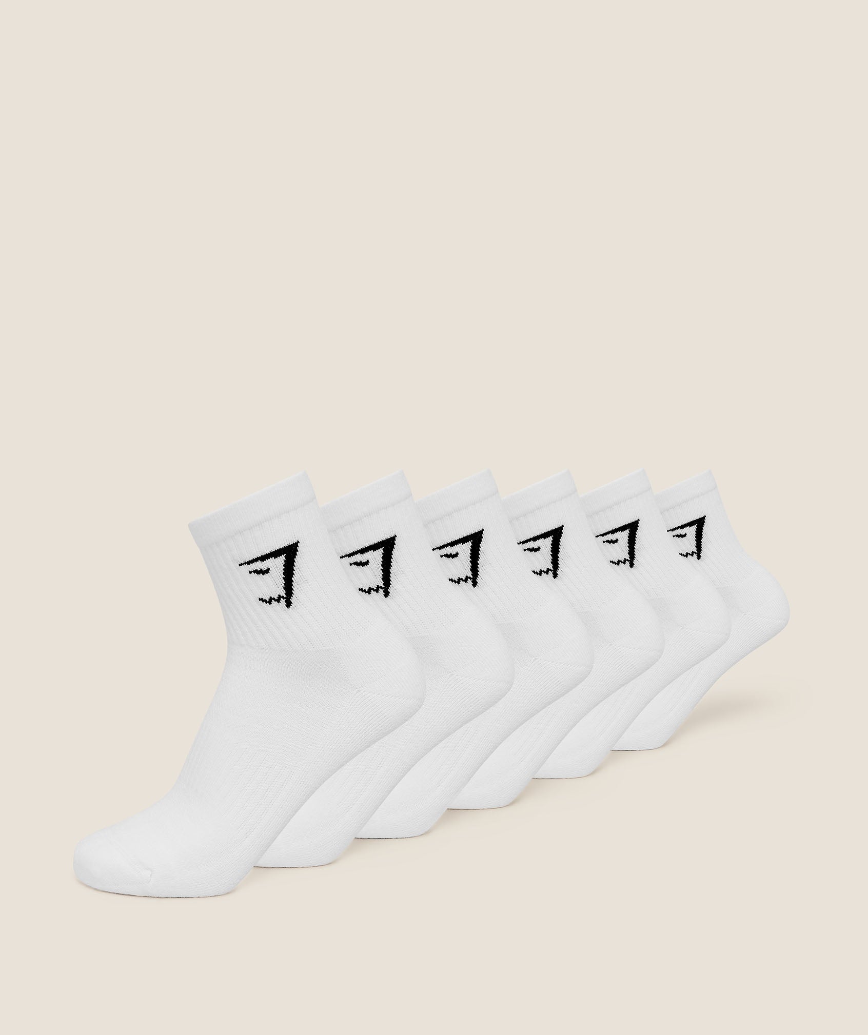 Women's Gymshark Midi Socks 6Pk Gs White