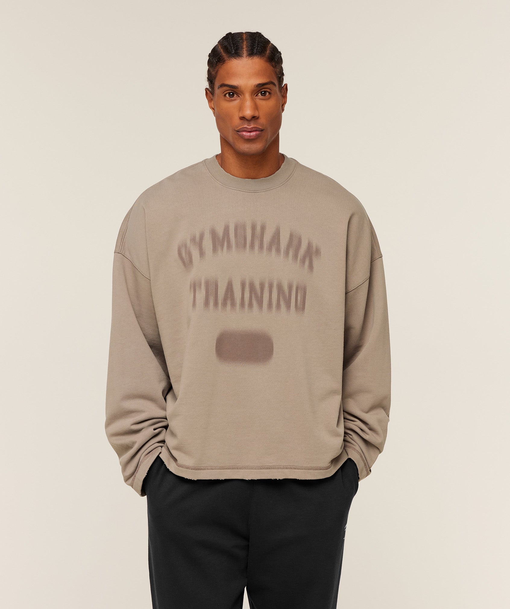 Gymshark Re-Rack Crew Neck Pullover Lifestyle Brown