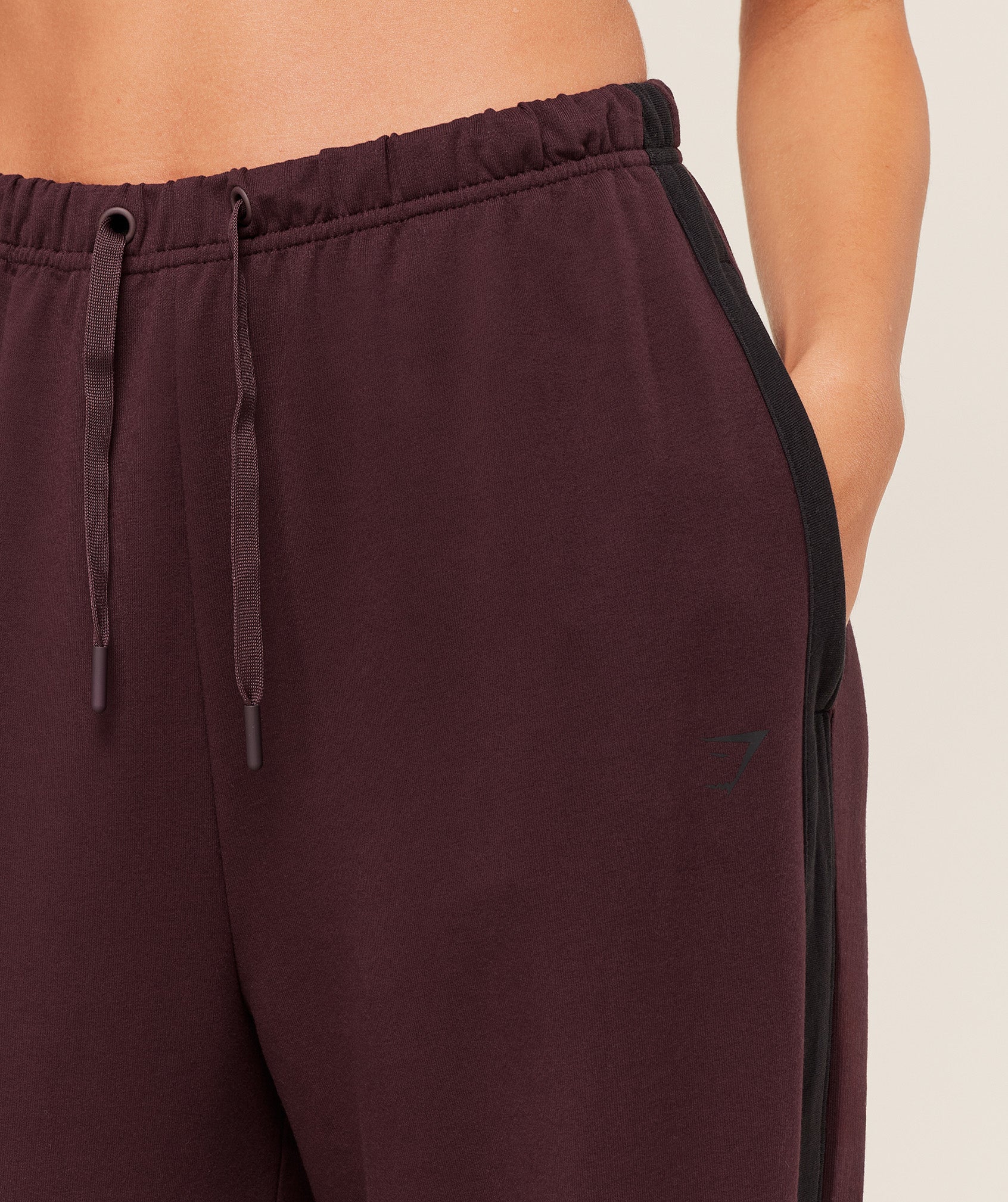 Women's Gymshark Retro Stripe Snap Pant Cherry Purple