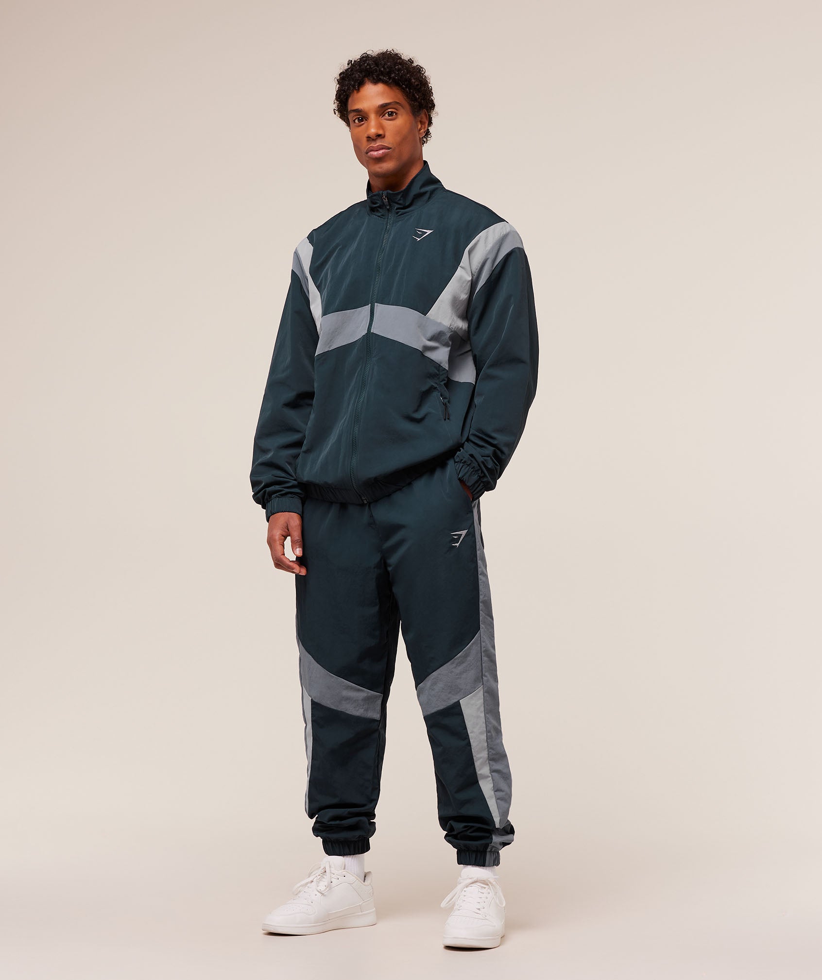 Gymshark Retro Track Jacket Deep Petrol Blue