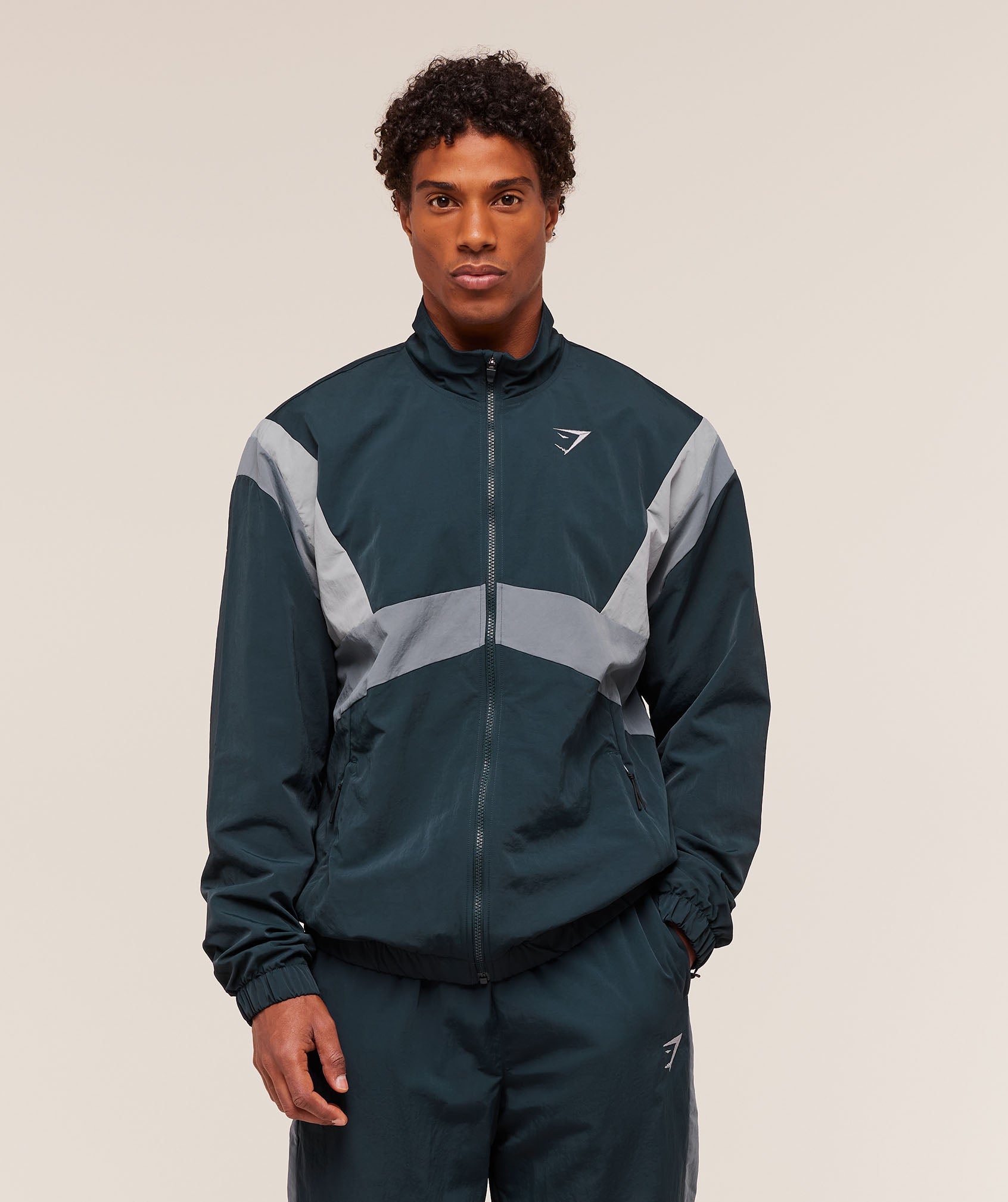 Gymshark Retro Track Jacket Deep Petrol Blue