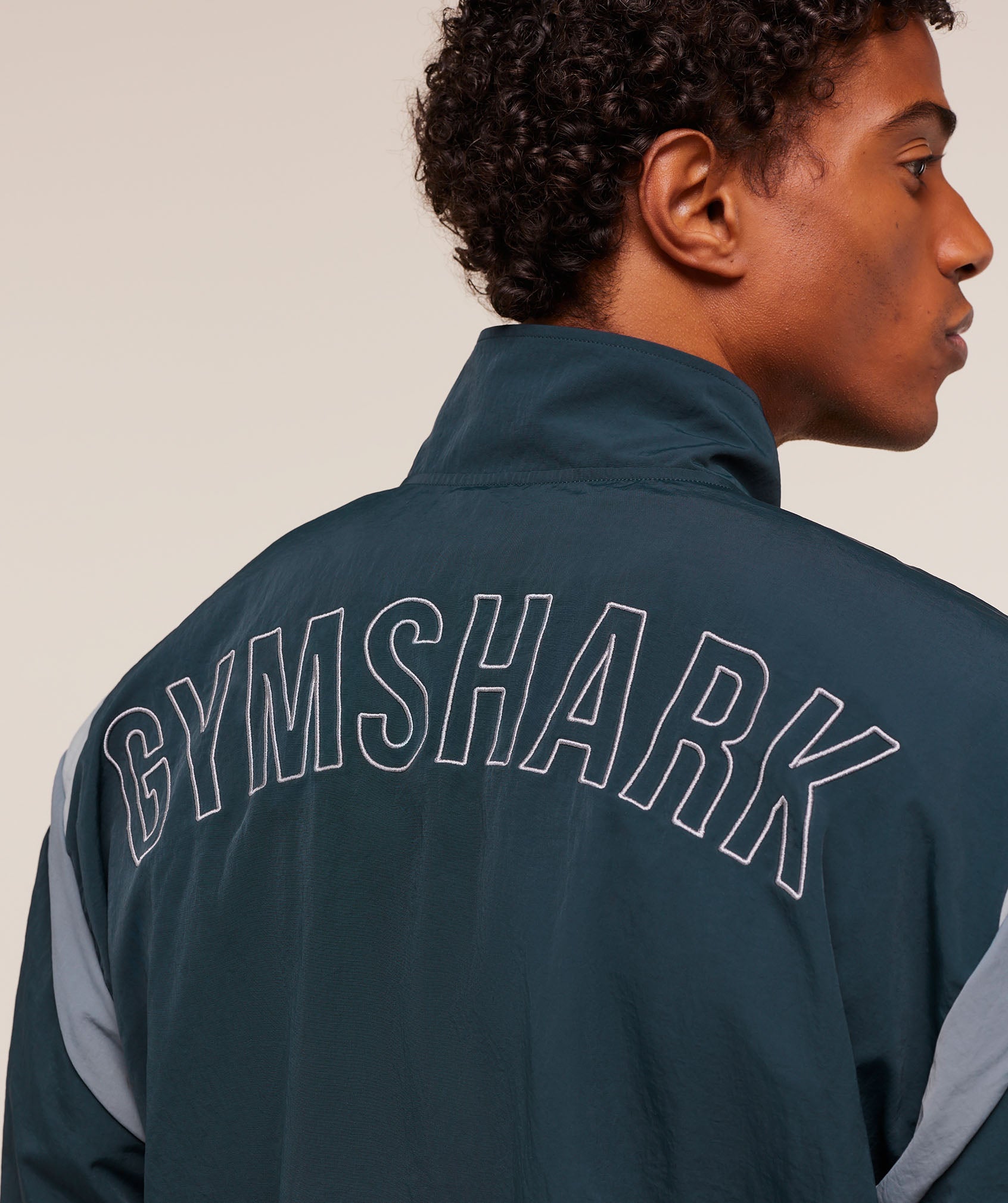 Gymshark Retro Track Jacket Deep Petrol Blue