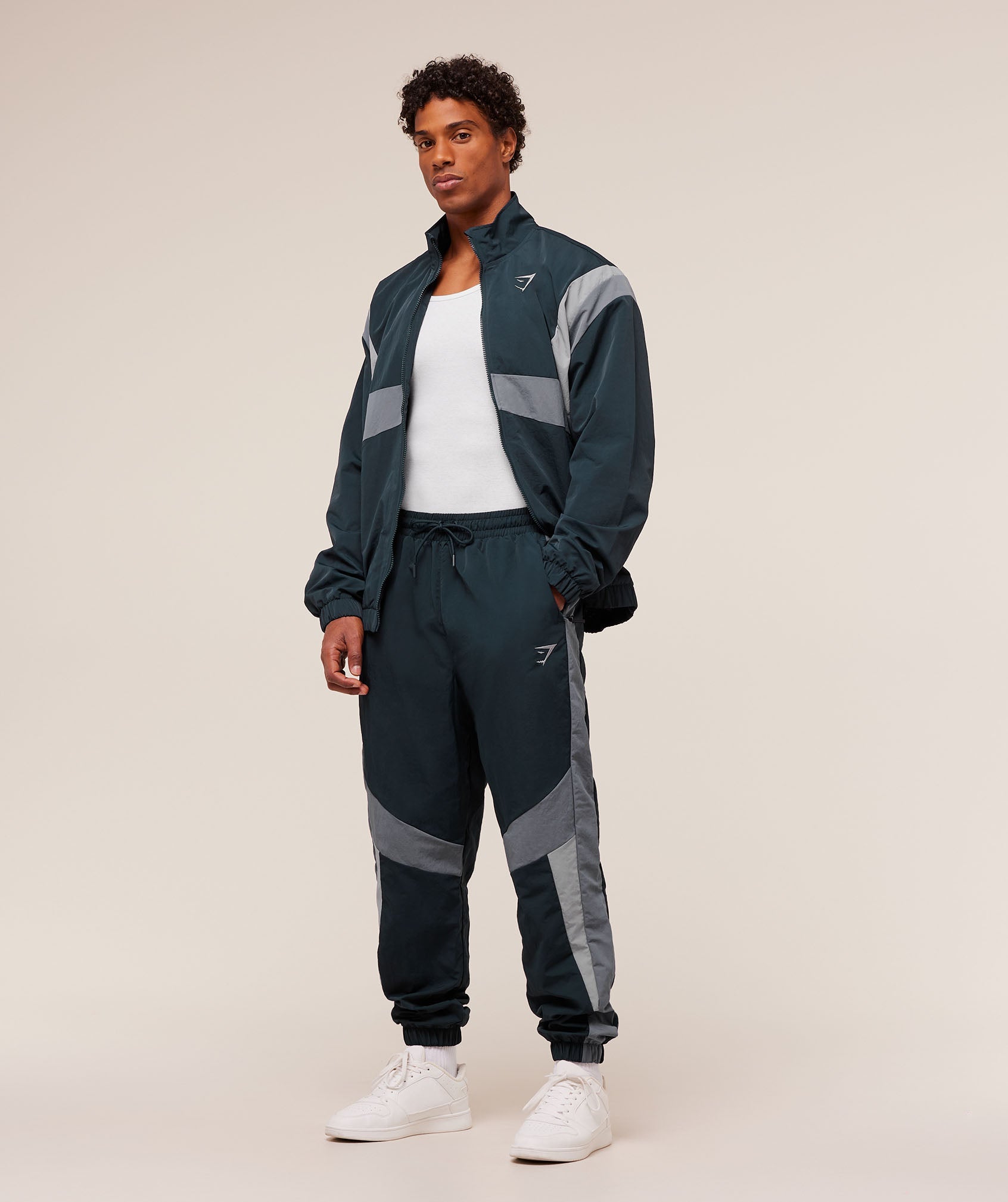 Gymshark Retro Track Pants Deep Petrol Blue
