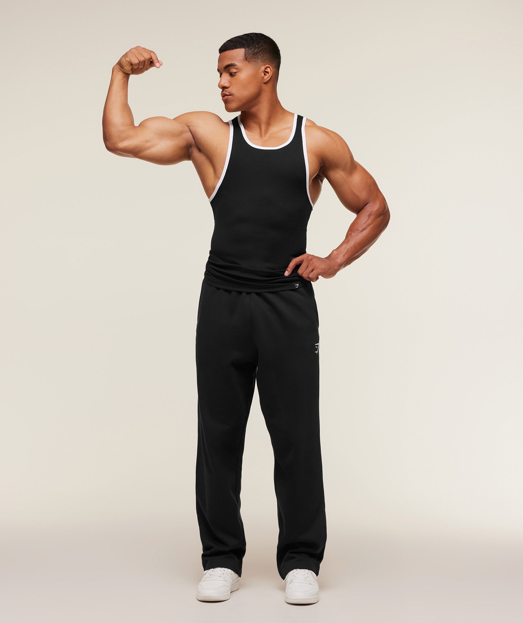 Gymshark Ribbed Tank 1Pk Black